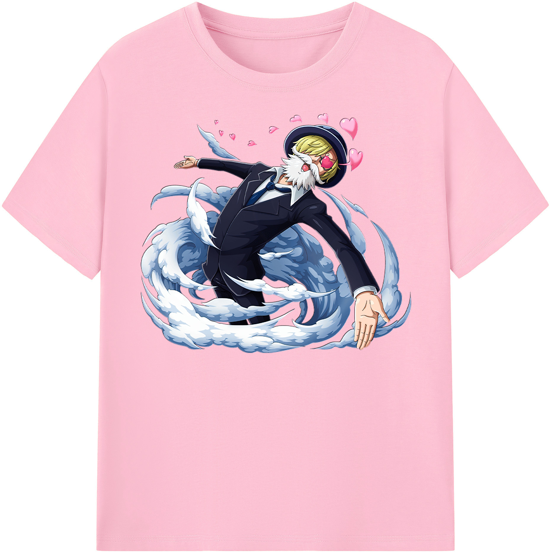 ワンピース サンジ ONE PIECE Sanji 綿100％半袖Tシャツ（フロントプリント）