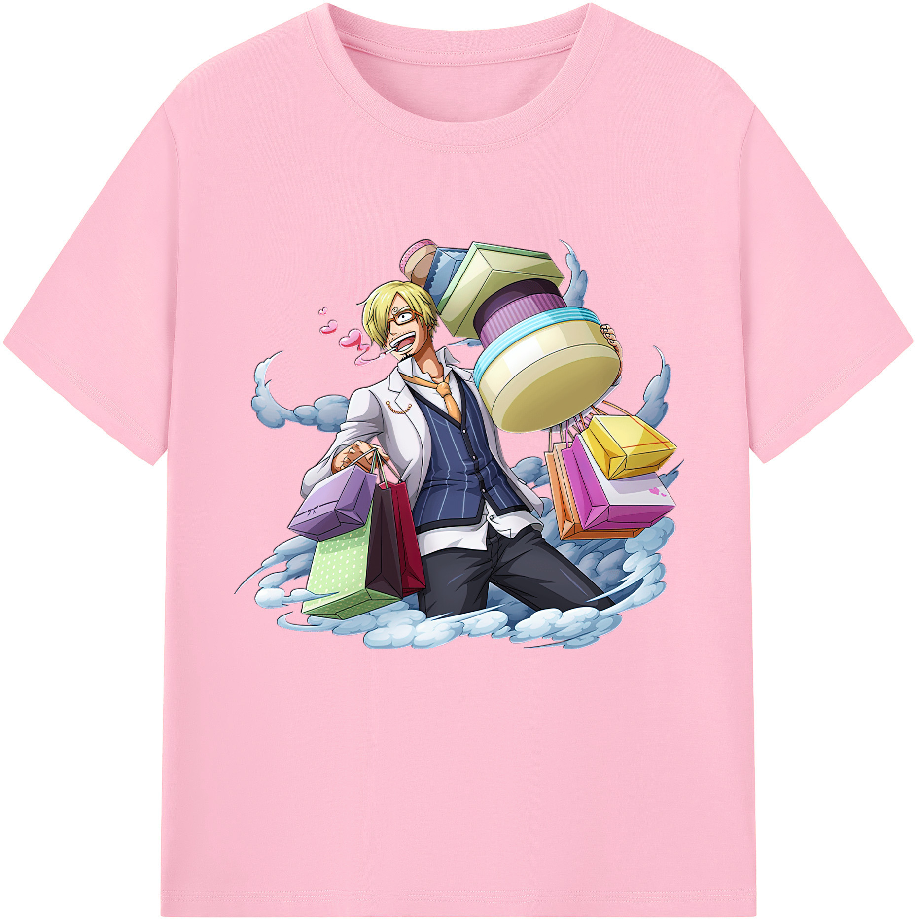 ワンピース サンジ ONE PIECE Sanji 綿100％半袖Tシャツ（フロントプリント）