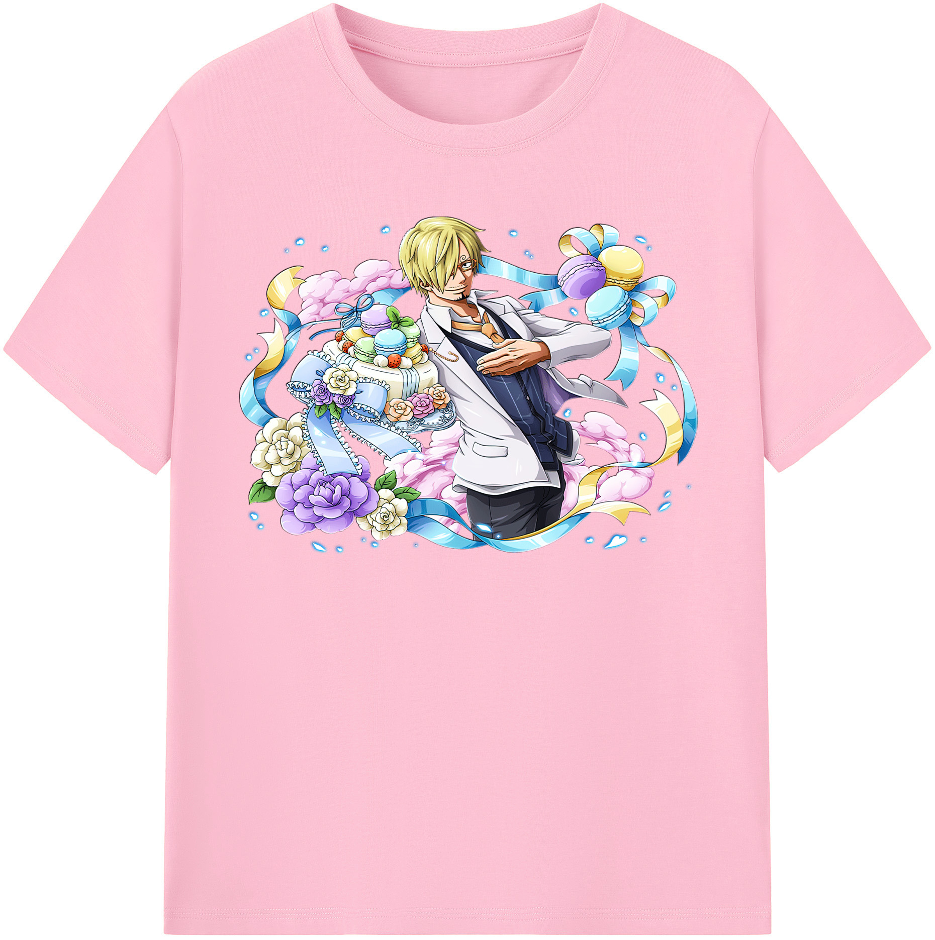 ワンピース サンジ ONE PIECE Sanji 綿100％半袖Tシャツ（フロントプリント）