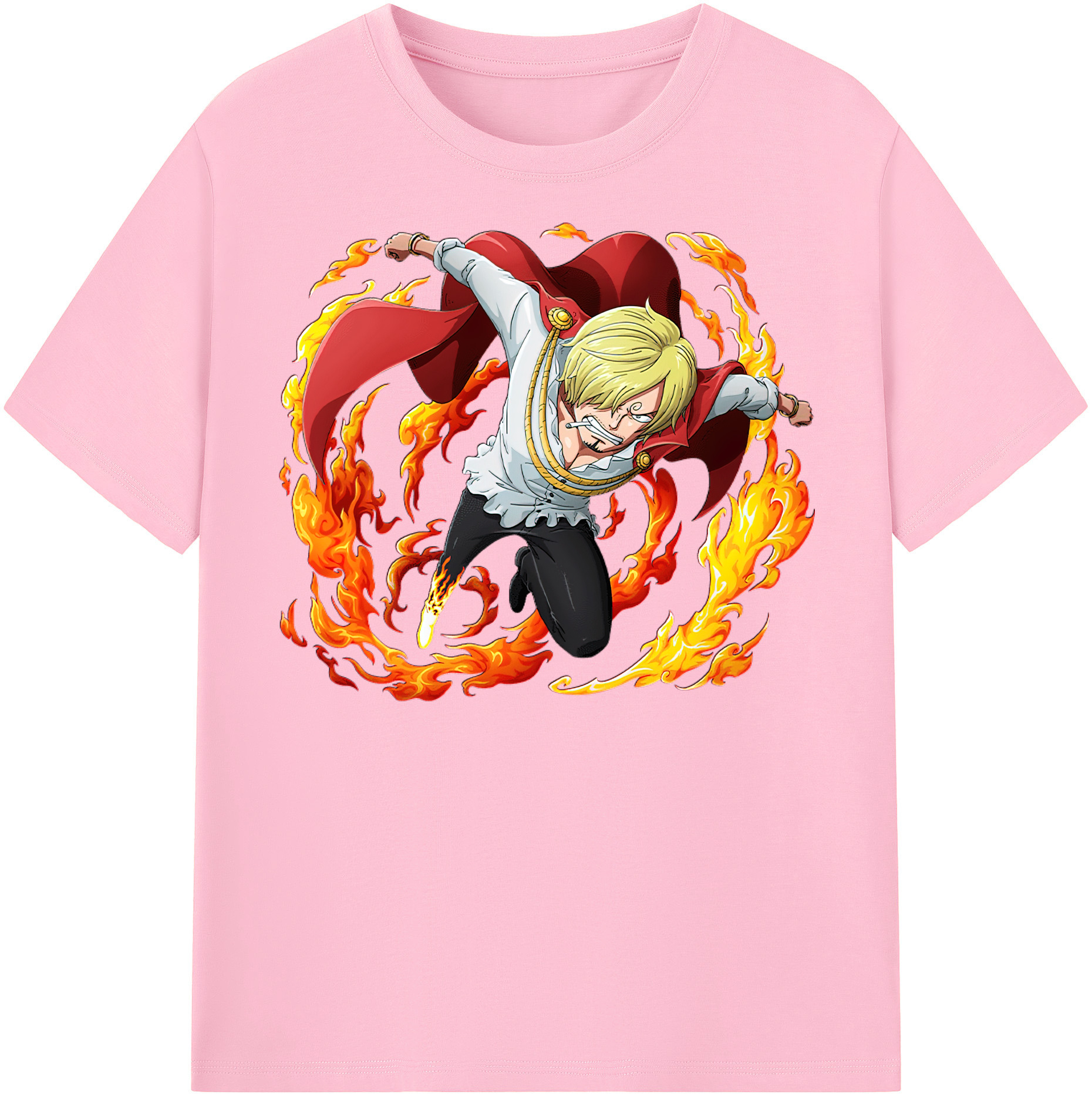 ワンピース サンジ ONE PIECE Sanji 綿100％半袖Tシャツ（フロントプリント）