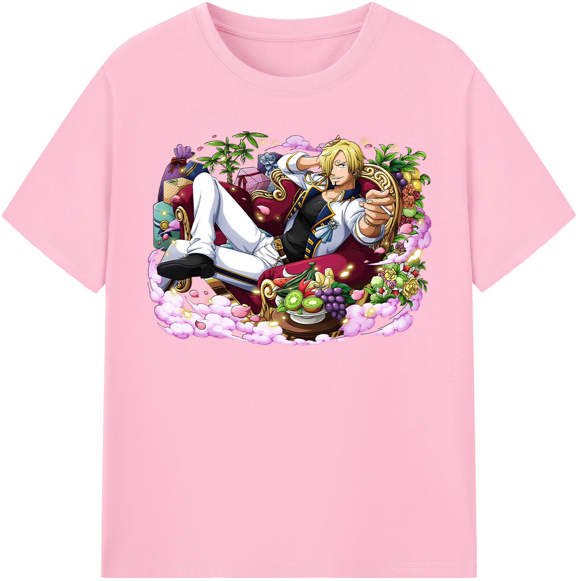 ワンピース サンジ ONE PIECE Sanji 綿100％半袖Tシャツ（フロントプリント）