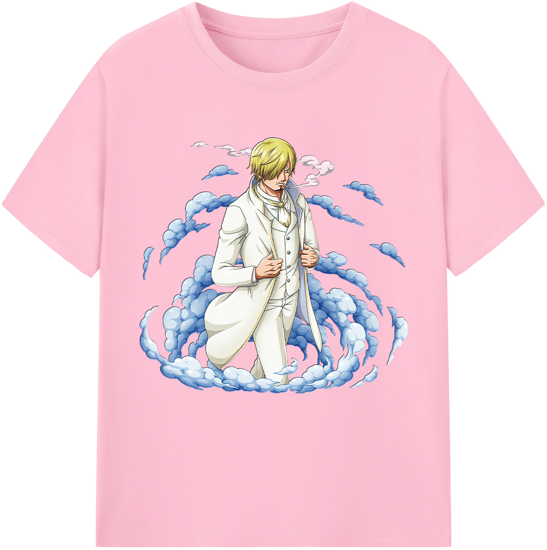 ワンピース サンジ ONE PIECE Sanji 綿100％半袖Tシャツ（フロントプリント）