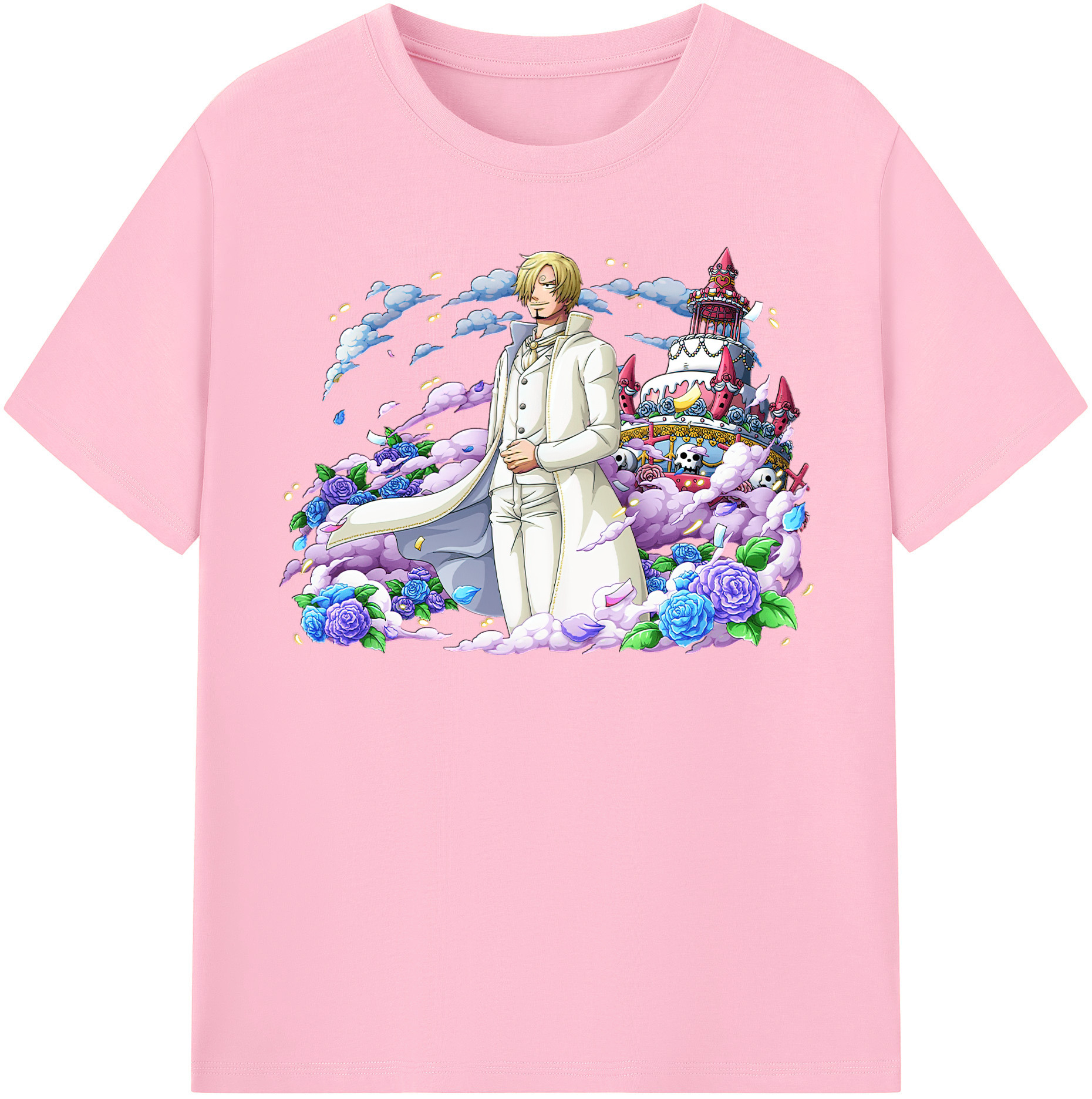 ワンピース サンジ ONE PIECE Sanji 綿100％半袖Tシャツ（フロントプリント）