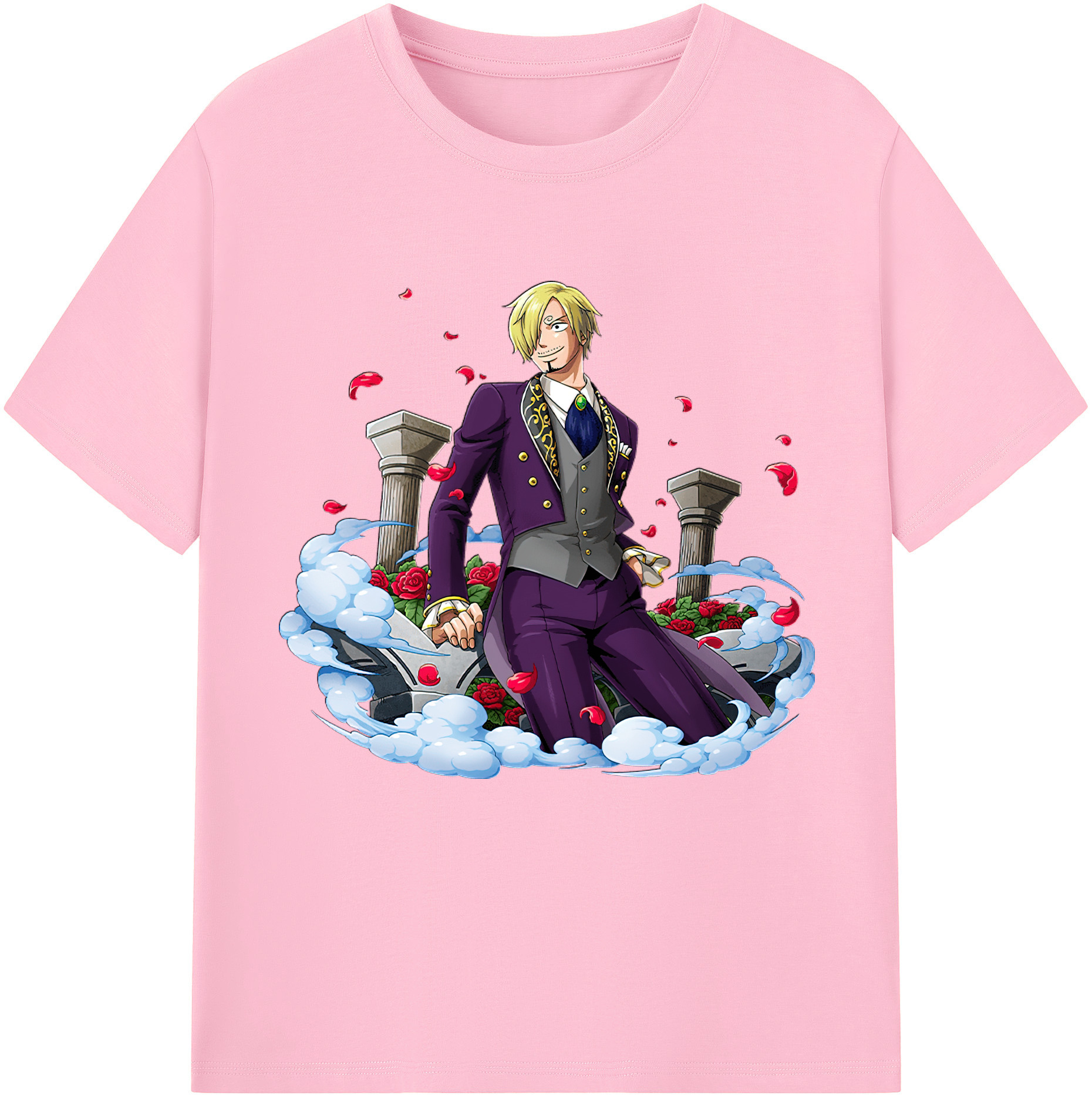 ワンピース サンジ ONE PIECE Sanji 綿100％半袖Tシャツ（フロントプリント）