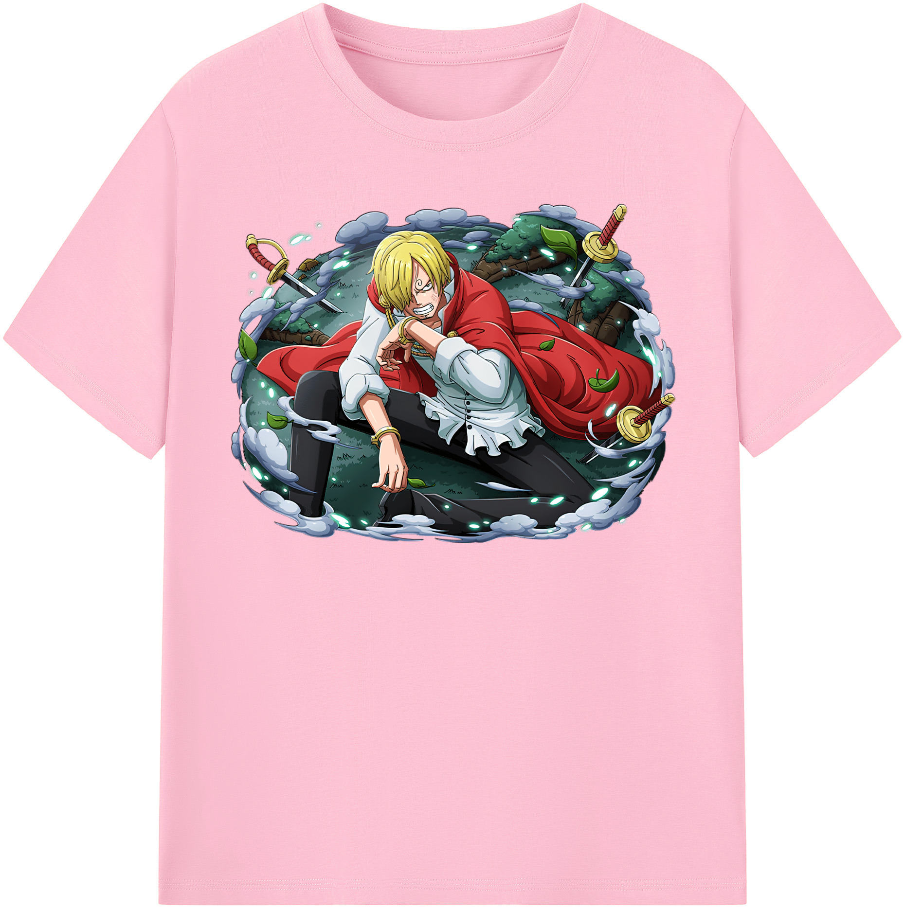 ワンピース サンジ ONE PIECE Sanji 綿100％半袖Tシャツ（フロントプリント）