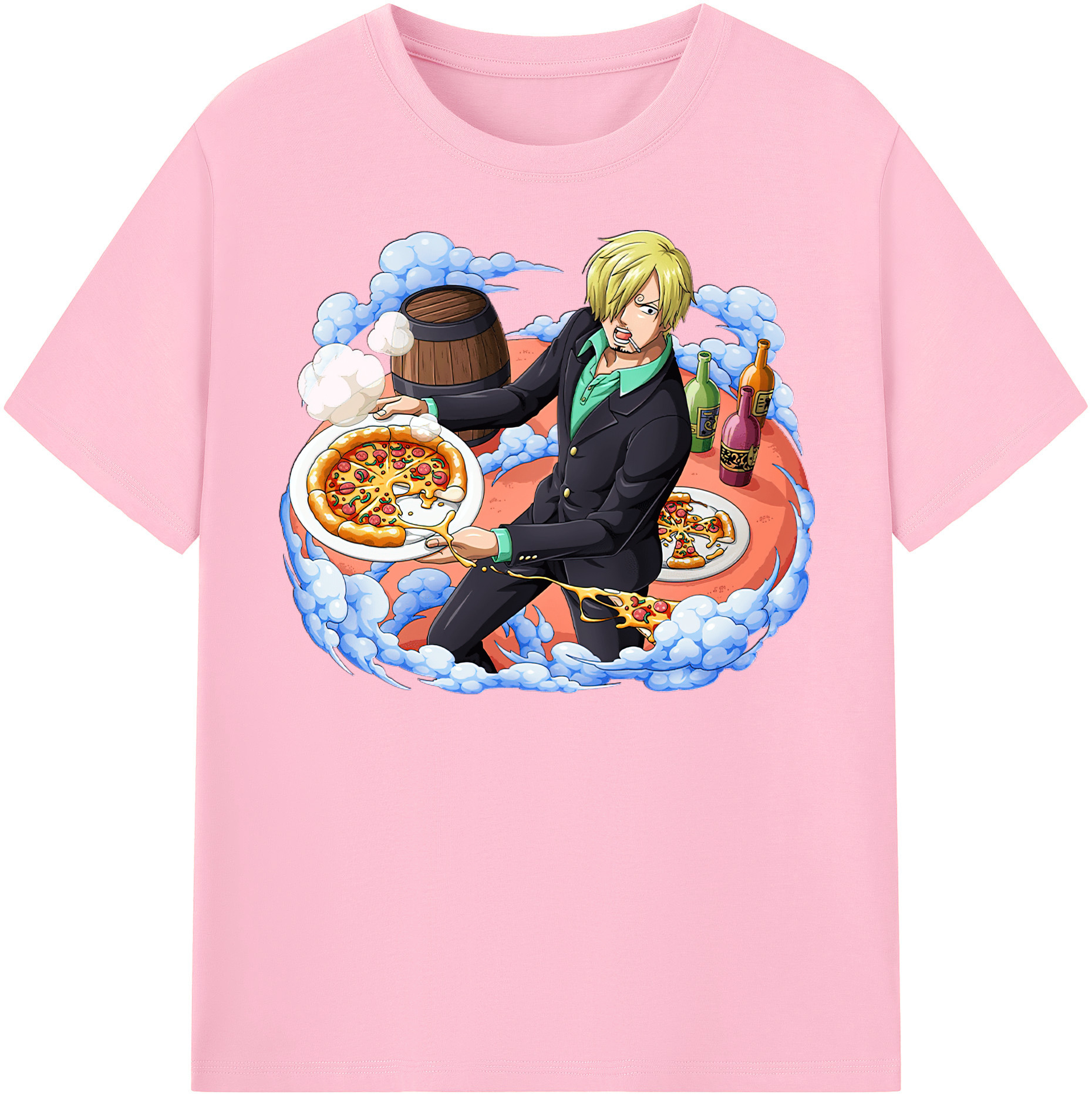 ワンピース サンジ ONE PIECE Sanji 綿100％半袖Tシャツ（フロントプリント）