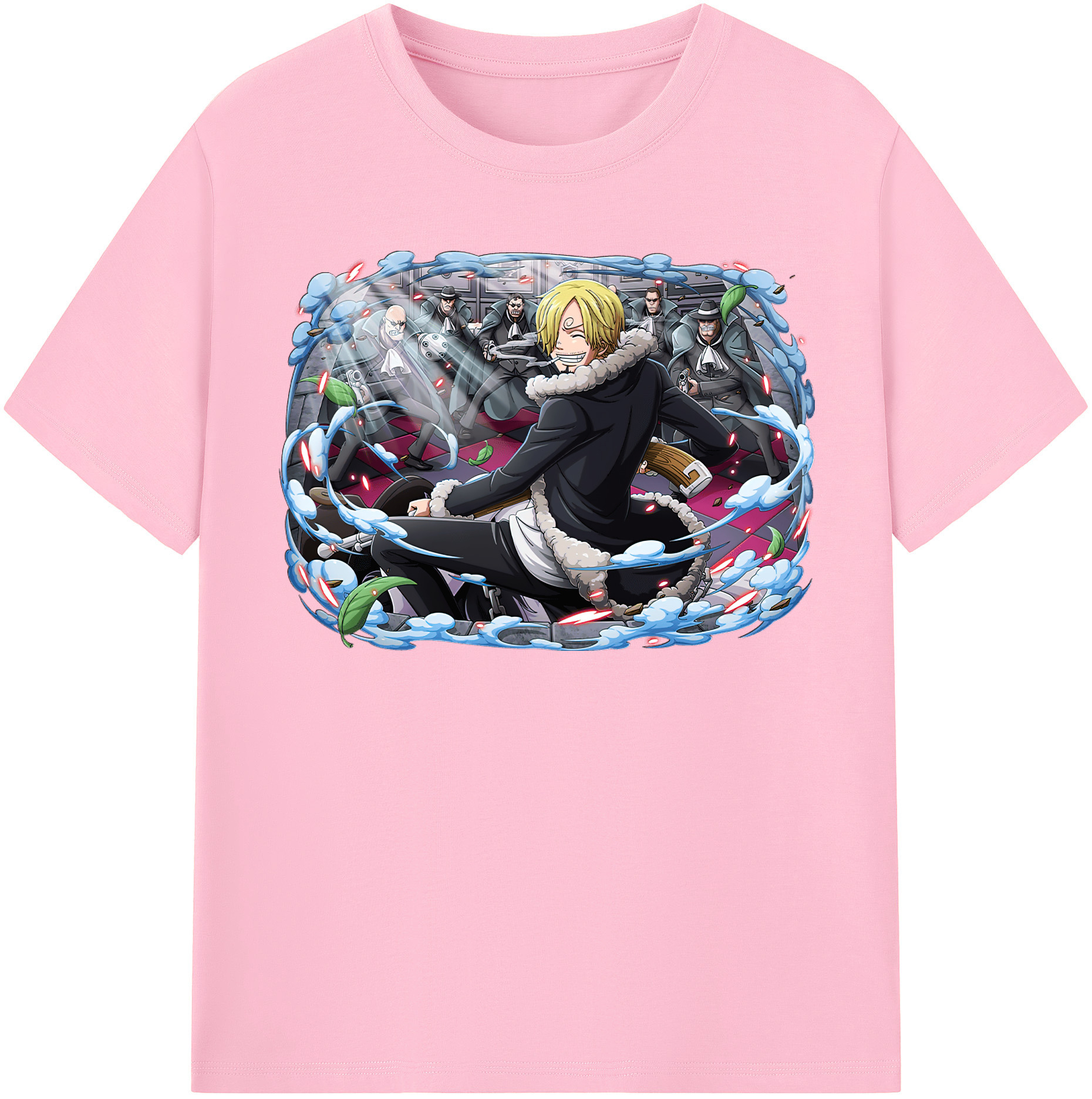ワンピース サンジ ONE PIECE Sanji 綿100％半袖Tシャツ（フロントプリント）