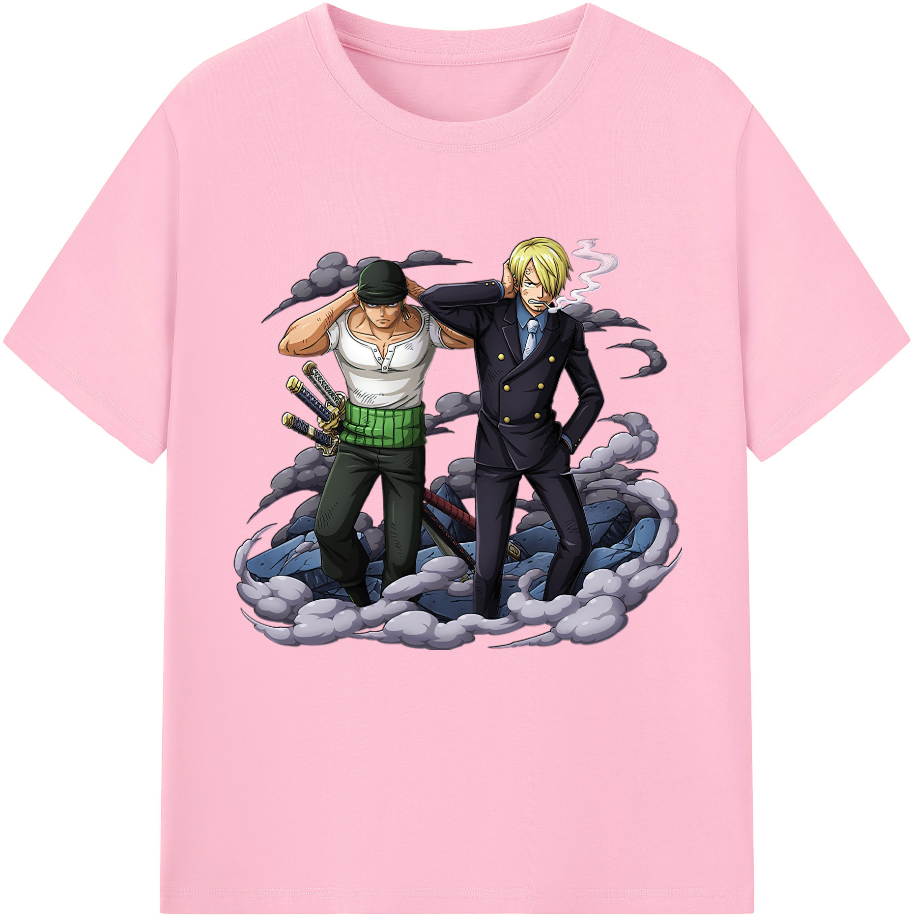 ワンピース サンジ ONE PIECE Sanji 綿100％半袖Tシャツ（フロントプリント）