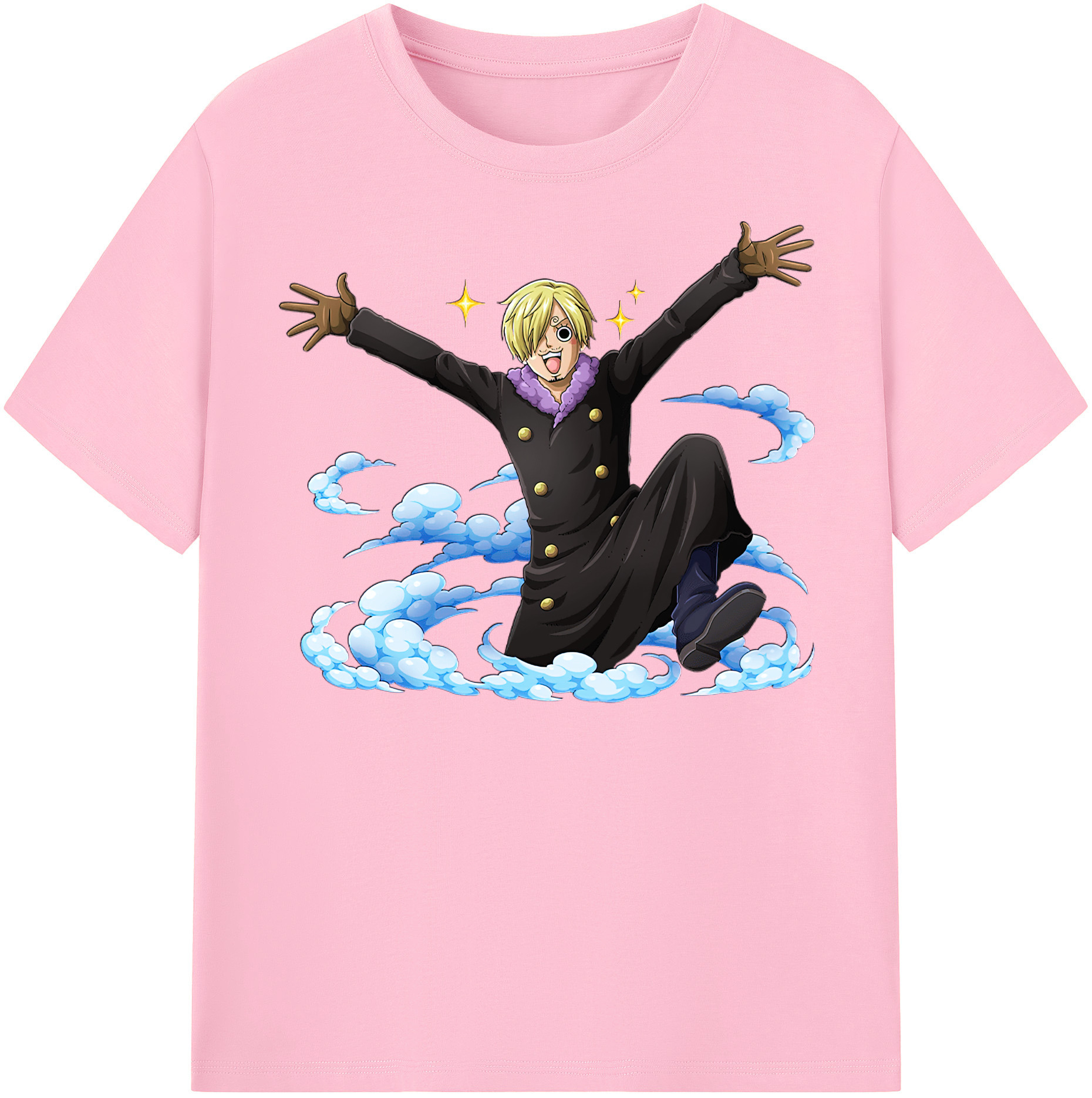 ワンピース サンジ ONE PIECE Sanji 綿100％半袖Tシャツ（フロントプリント）