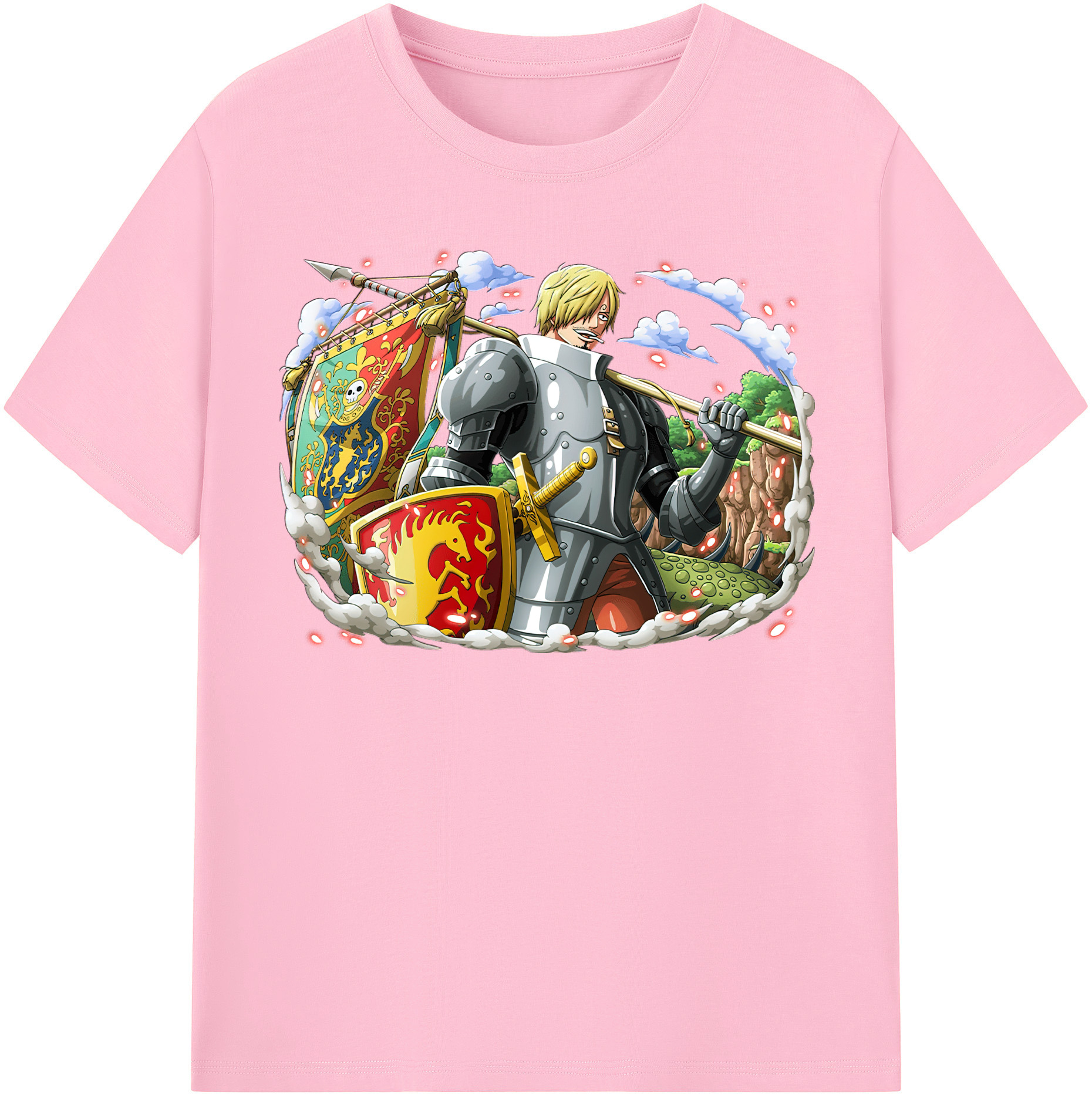 ワンピース サンジ ONE PIECE Sanji 綿100％半袖Tシャツ（フロントプリント）