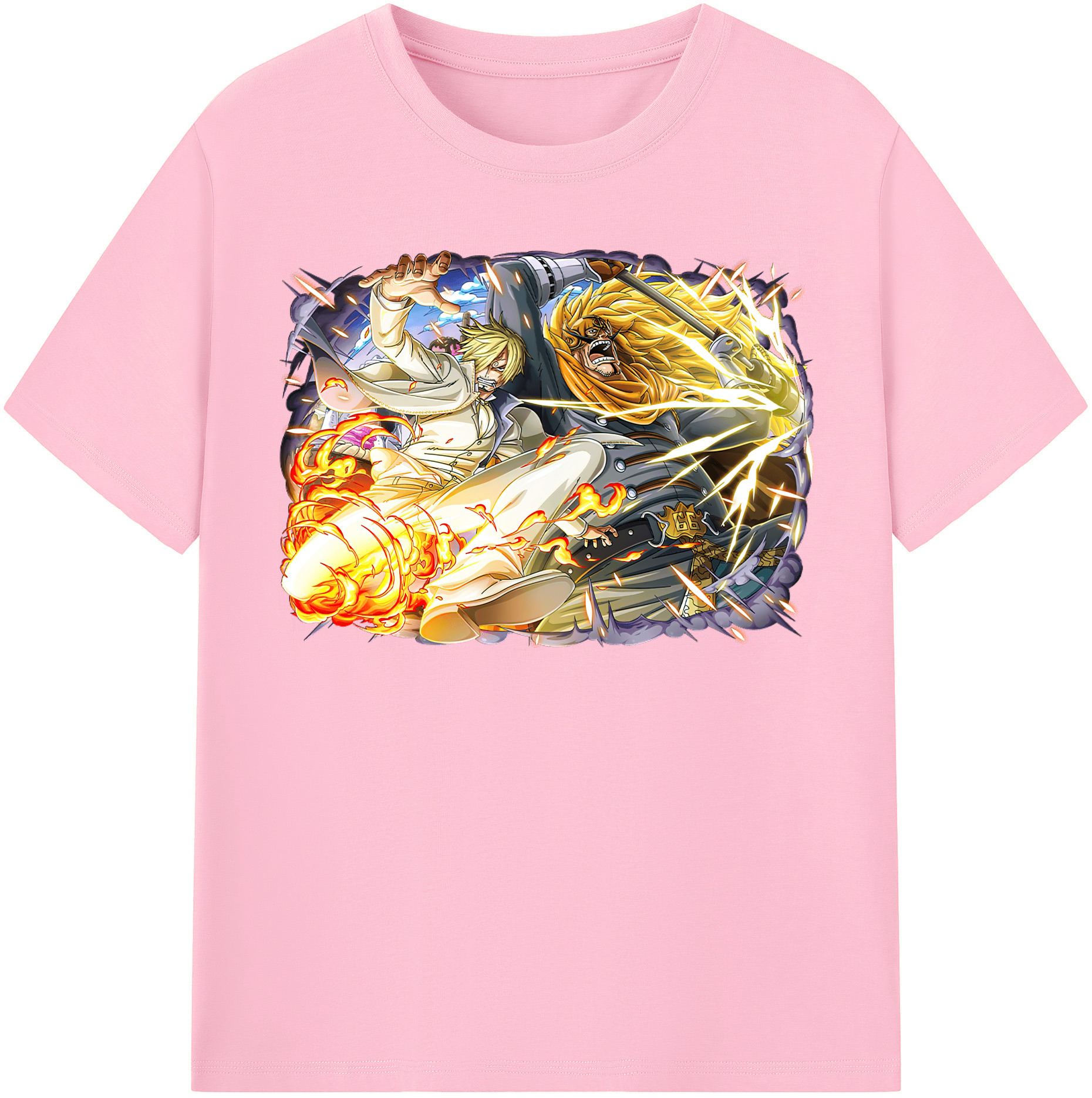 ワンピース サンジ ONE PIECE Sanji 綿100％半袖Tシャツ（フロントプリント）