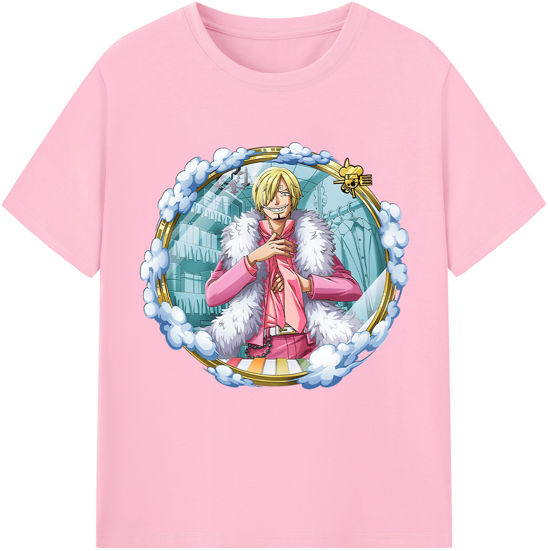 ワンピース サンジ ONE PIECE Sanji 綿100％半袖Tシャツ（フロントプリント）
