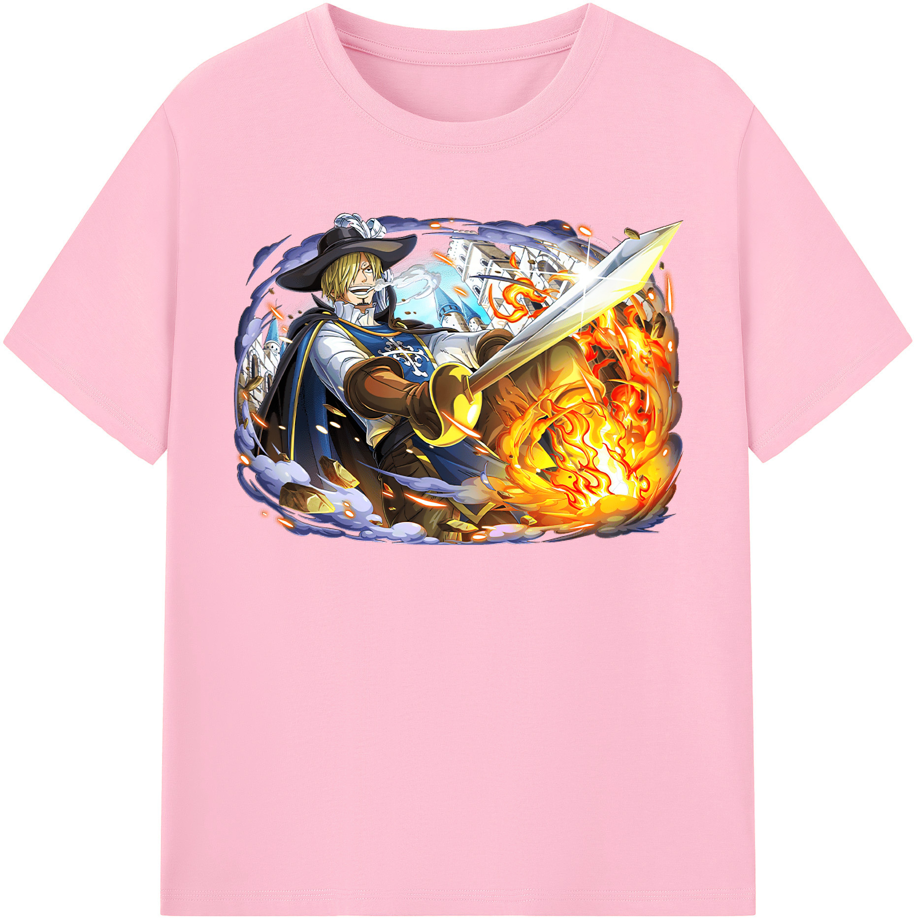 ワンピース サンジ ONE PIECE Sanji 綿100％半袖Tシャツ（フロントプリント）