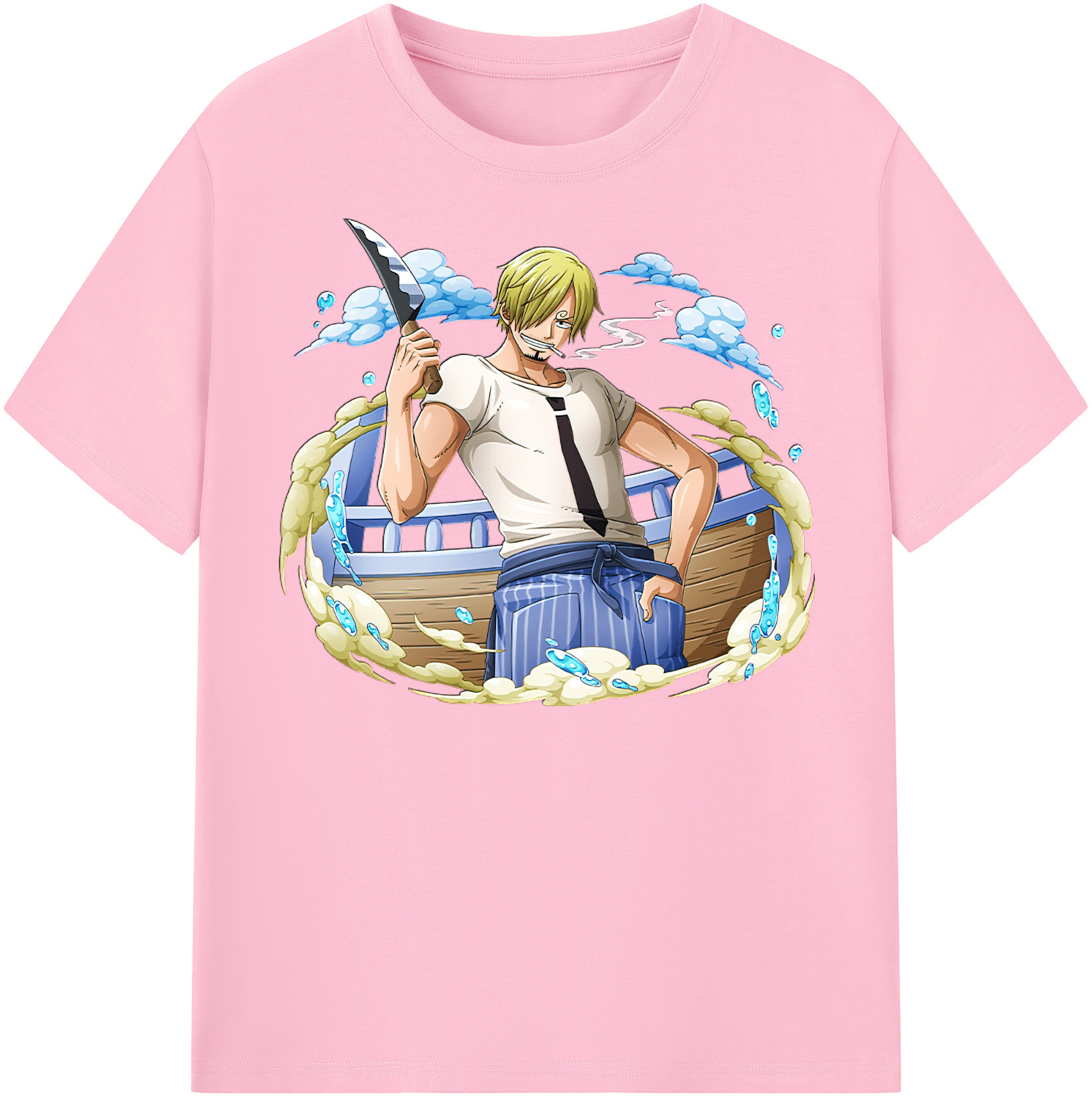 ワンピース サンジ ONE PIECE Sanji 綿100％半袖Tシャツ（フロントプリント）
