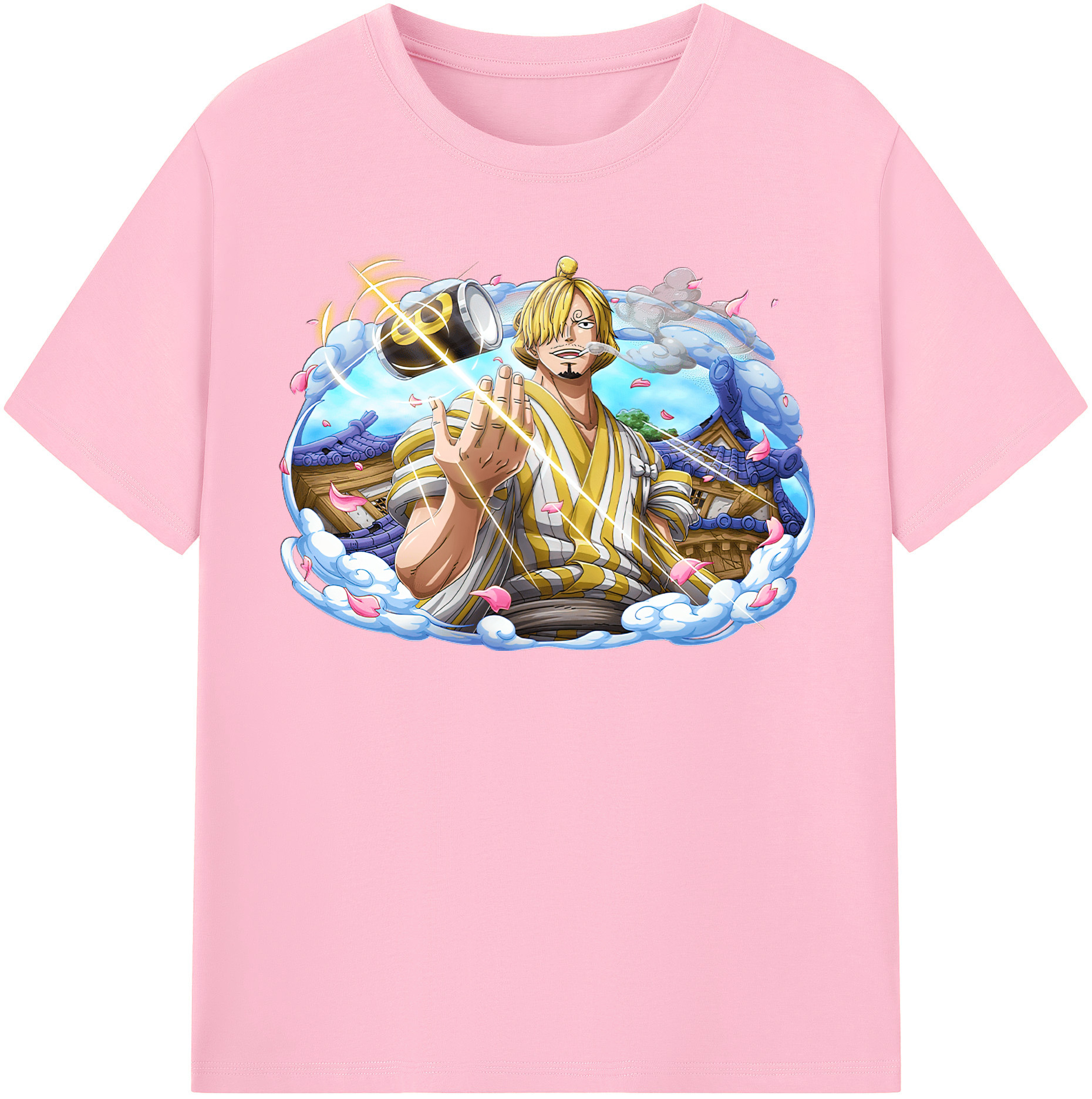 ワンピース サンジ ONE PIECE Sanji 綿100％半袖Tシャツ（フロントプリント）