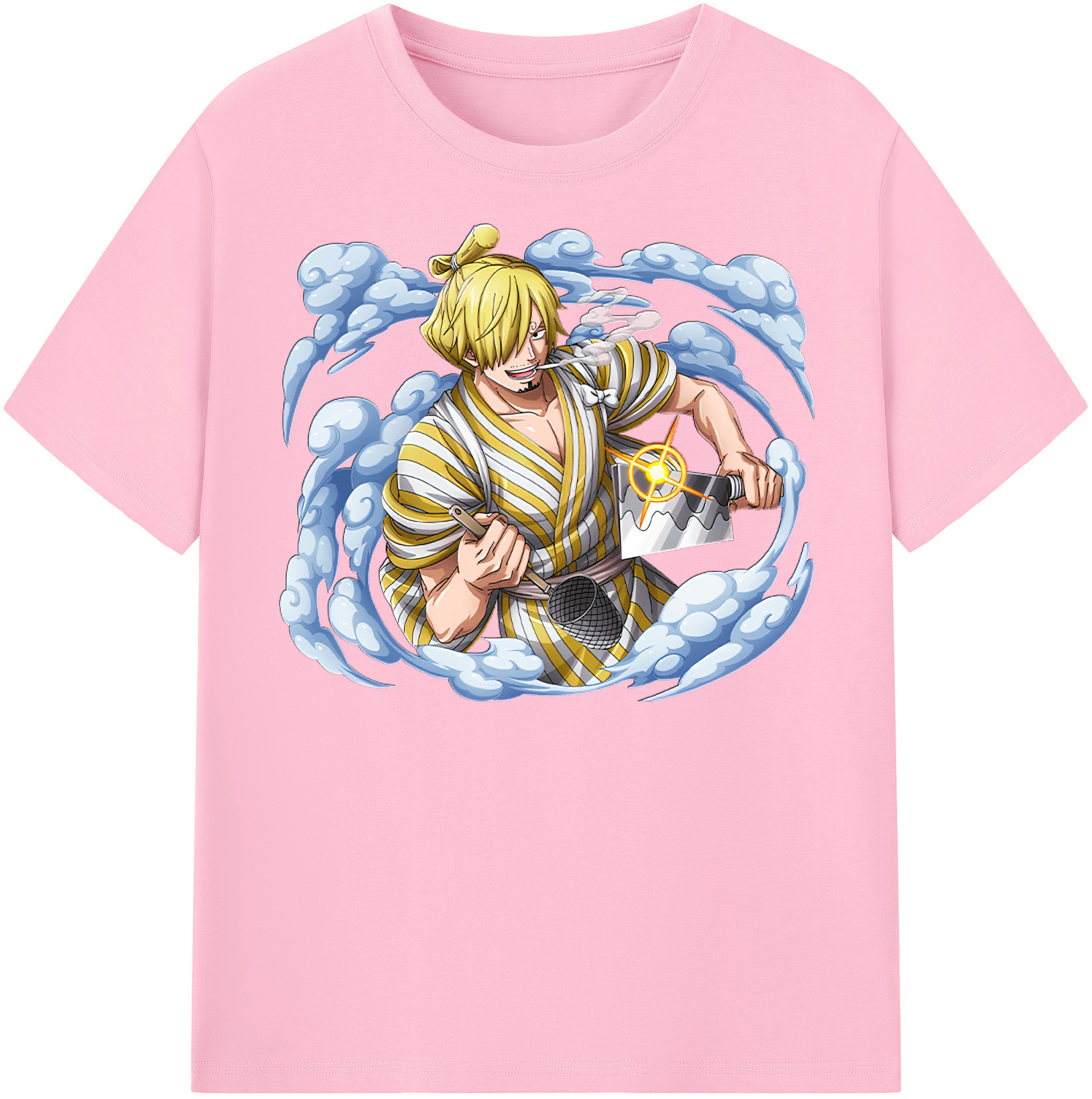 ワンピース サンジ ONE PIECE Sanji 綿100％半袖Tシャツ（フロントプリント）