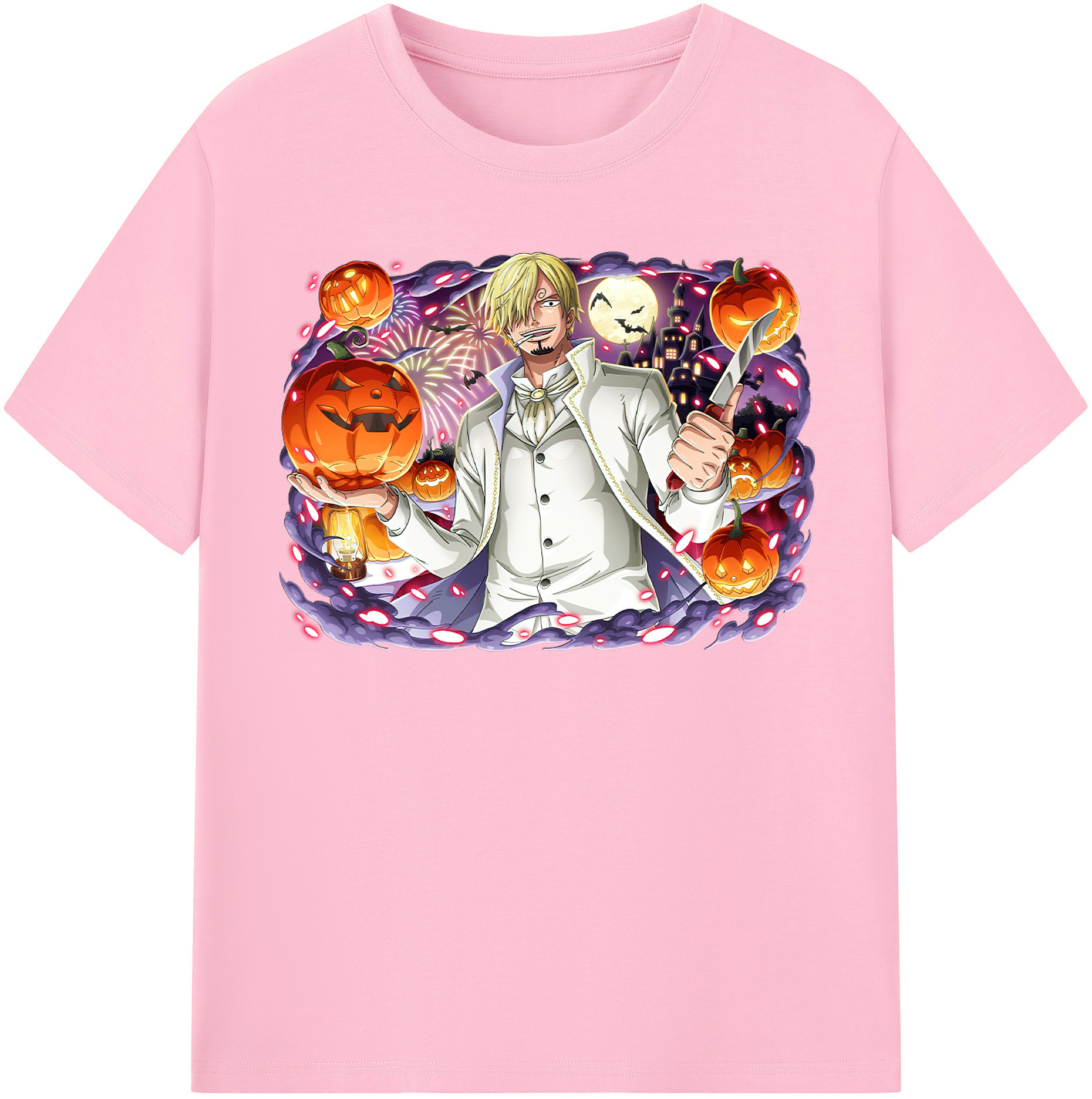 ワンピース サンジ ONE PIECE Sanji 綿100％半袖Tシャツ（フロントプリント）