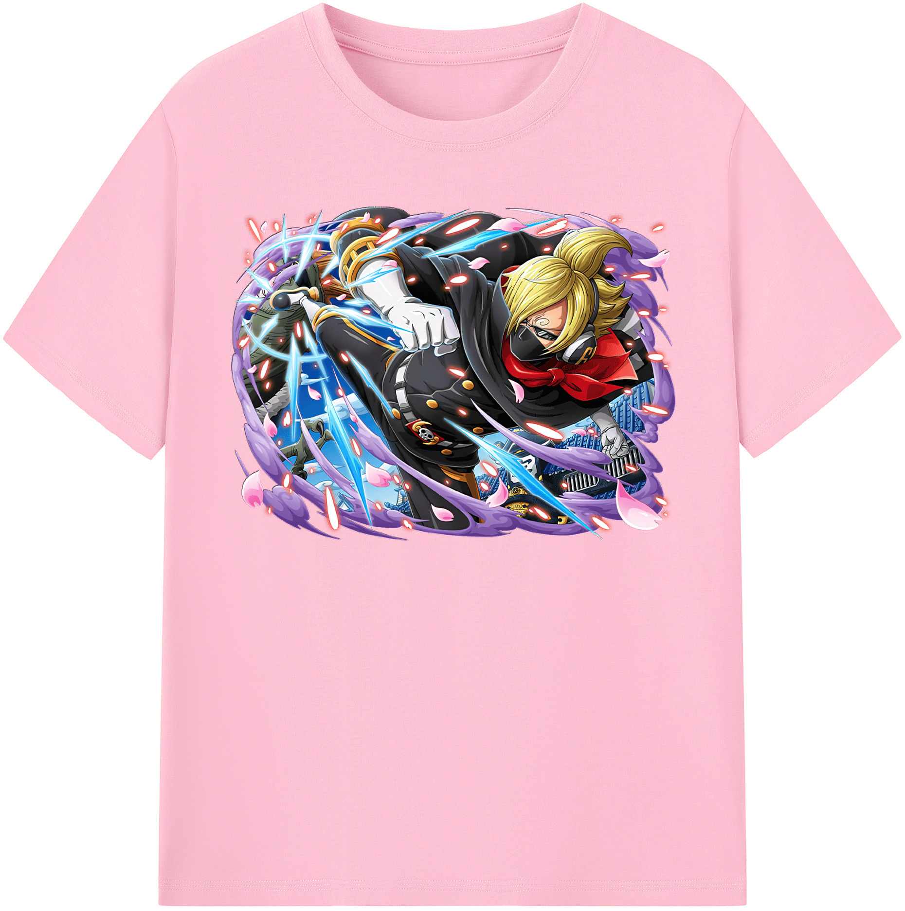 ワンピース サンジ ONE PIECE Sanji 綿100％半袖Tシャツ（フロントプリント）