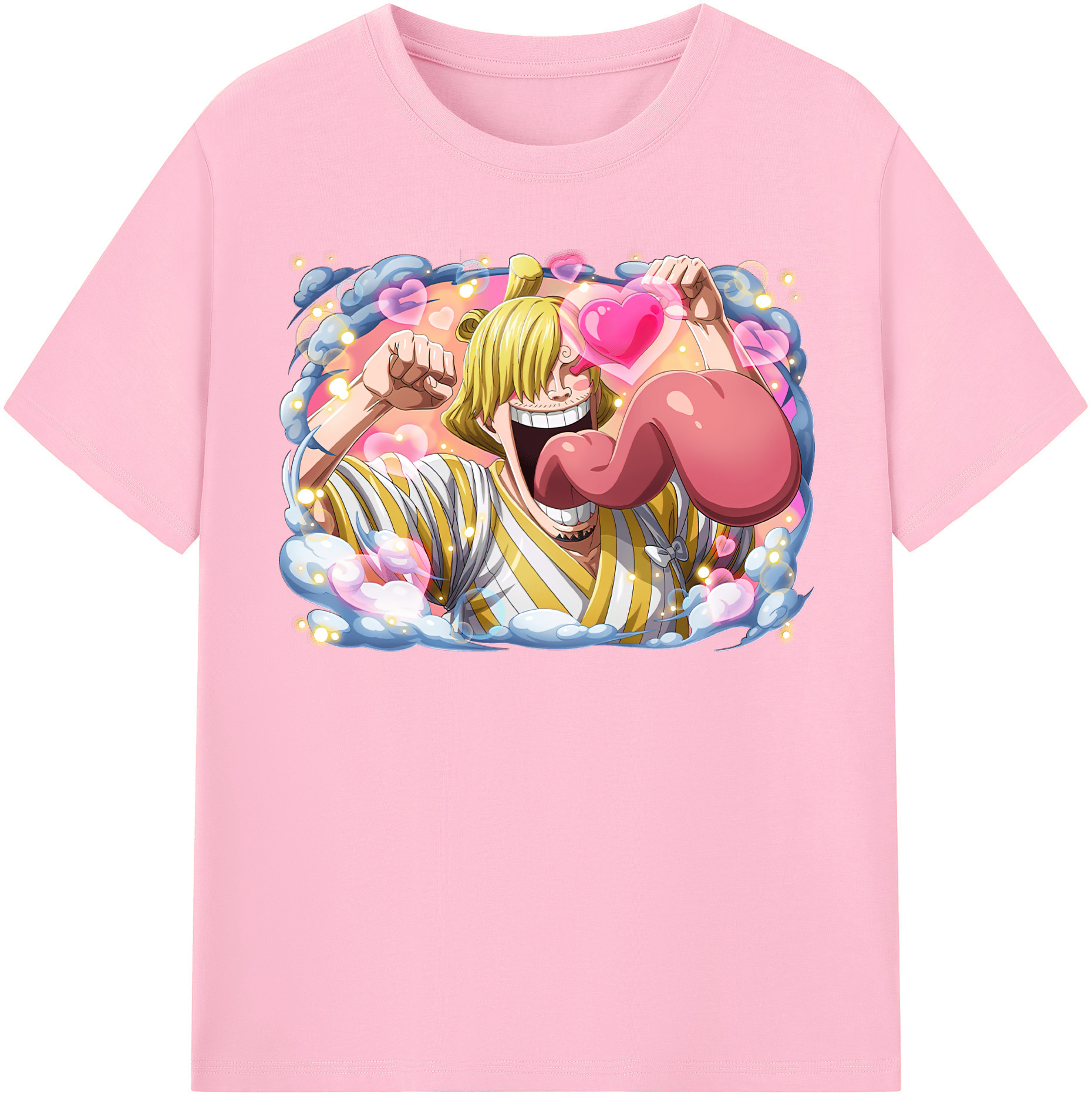 ワンピース サンジ ONE PIECE Sanji 綿100％半袖Tシャツ（フロントプリント）