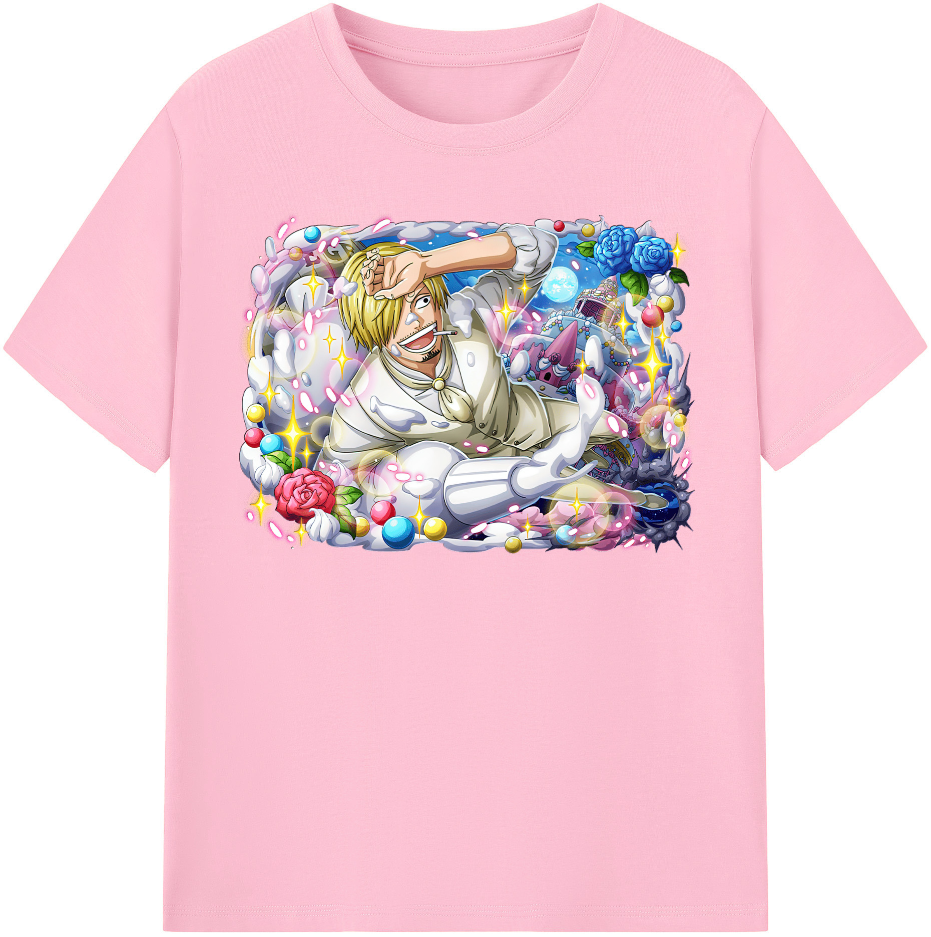 ワンピース サンジ ONE PIECE Sanji 綿100％半袖Tシャツ（フロントプリント）