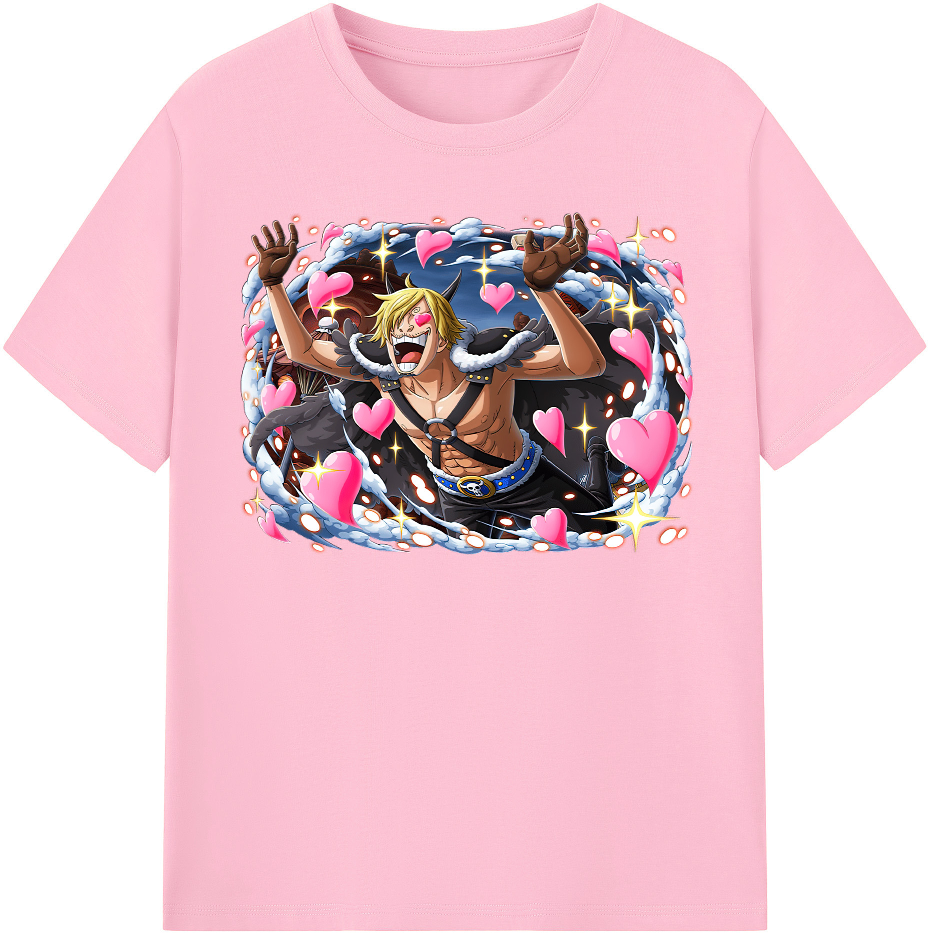 ワンピース サンジ ONE PIECE Sanji 綿100％半袖Tシャツ（フロントプリント）