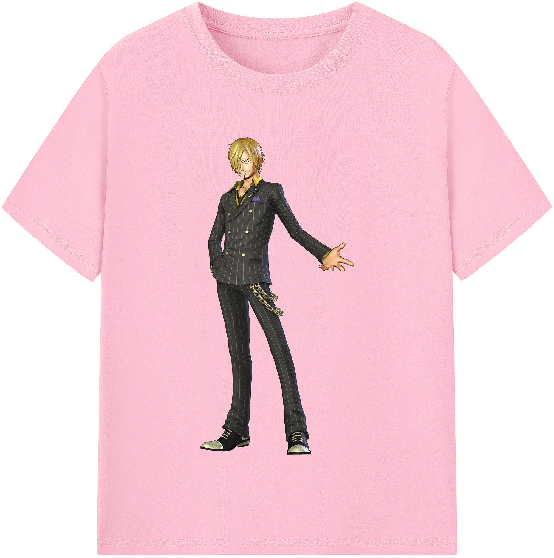ワンピース サンジ ONE PIECE Sanji 綿100％半袖Tシャツ（フロントプリント）