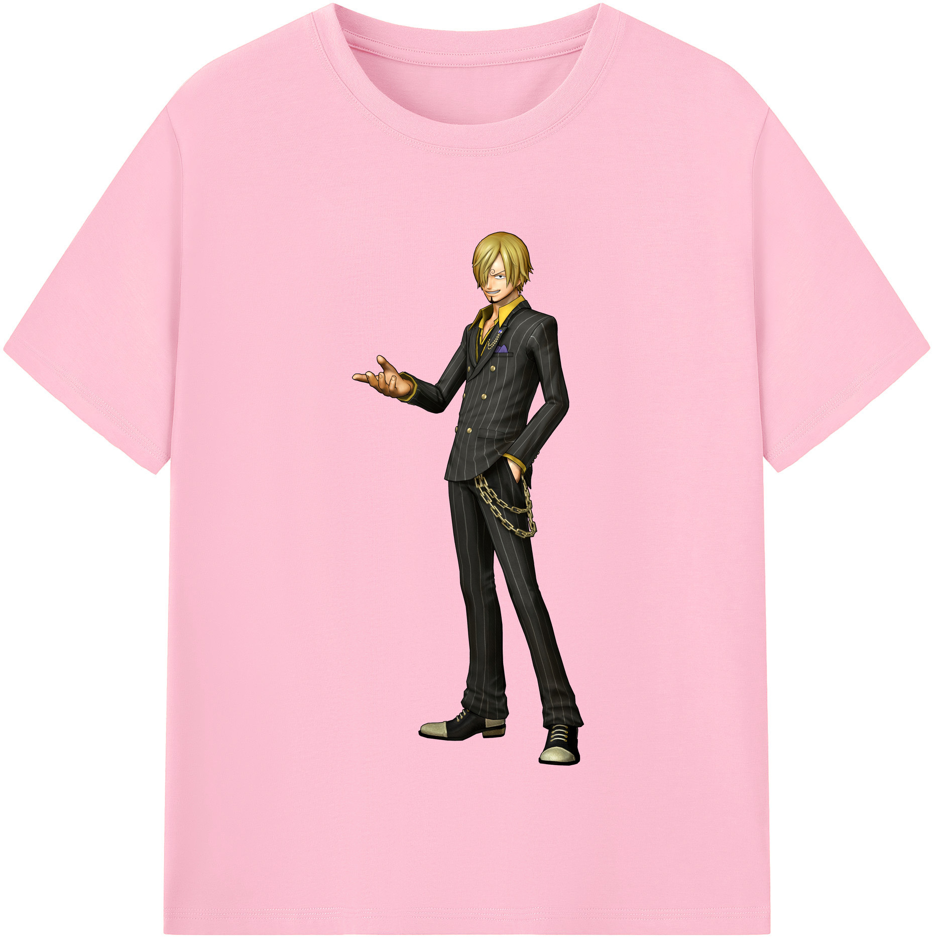 ワンピース サンジ ONE PIECE Sanji 綿100％半袖Tシャツ（フロントプリント）