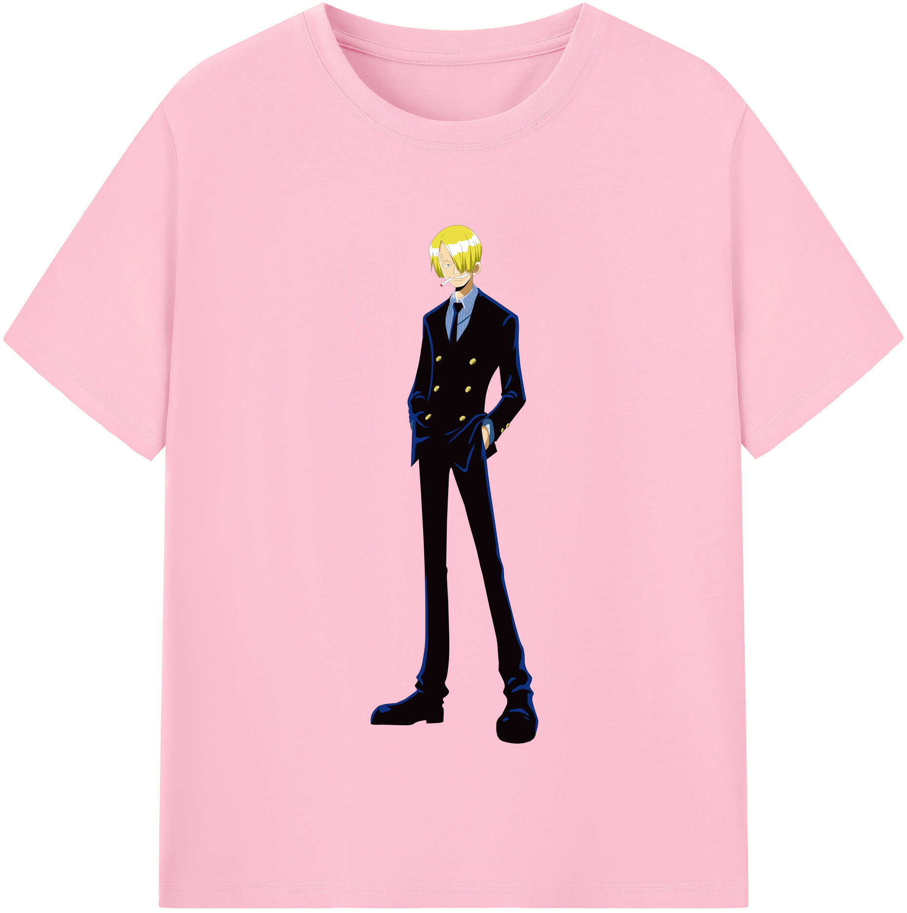 ワンピース サンジ ONE PIECE Sanji 綿100％半袖Tシャツ（フロントプリント）