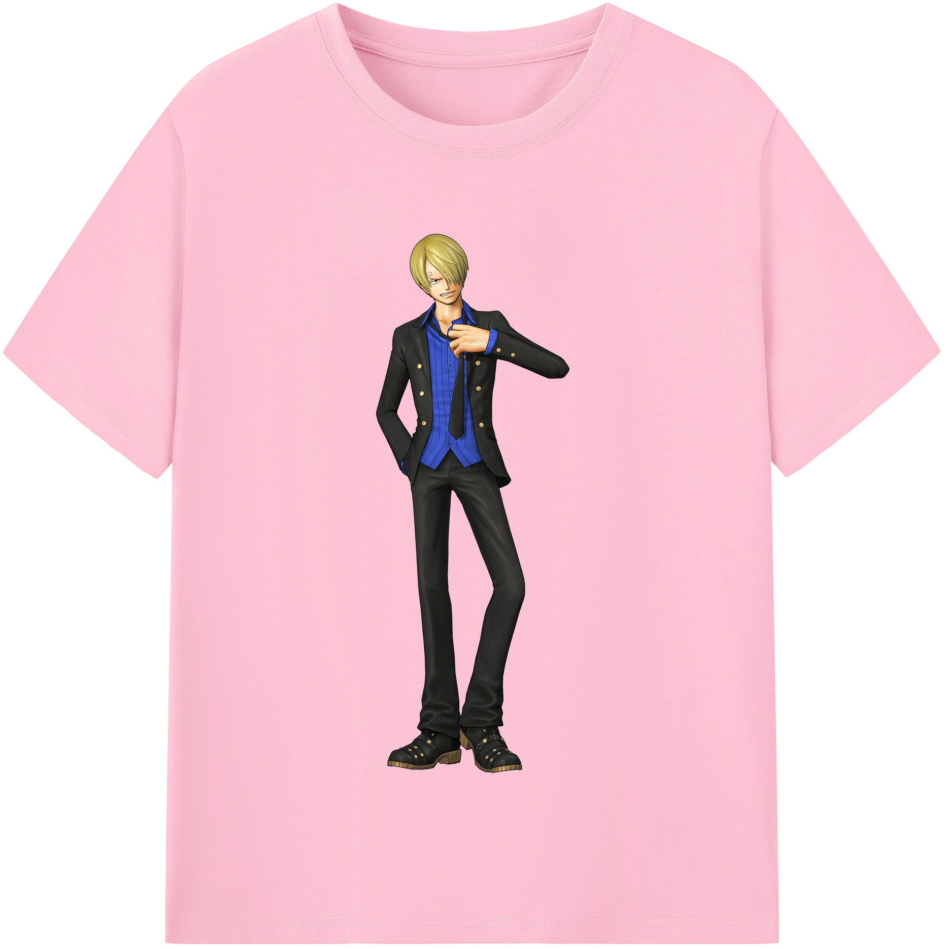 ワンピース サンジ ONE PIECE Sanji 綿100％半袖Tシャツ（フロントプリント）