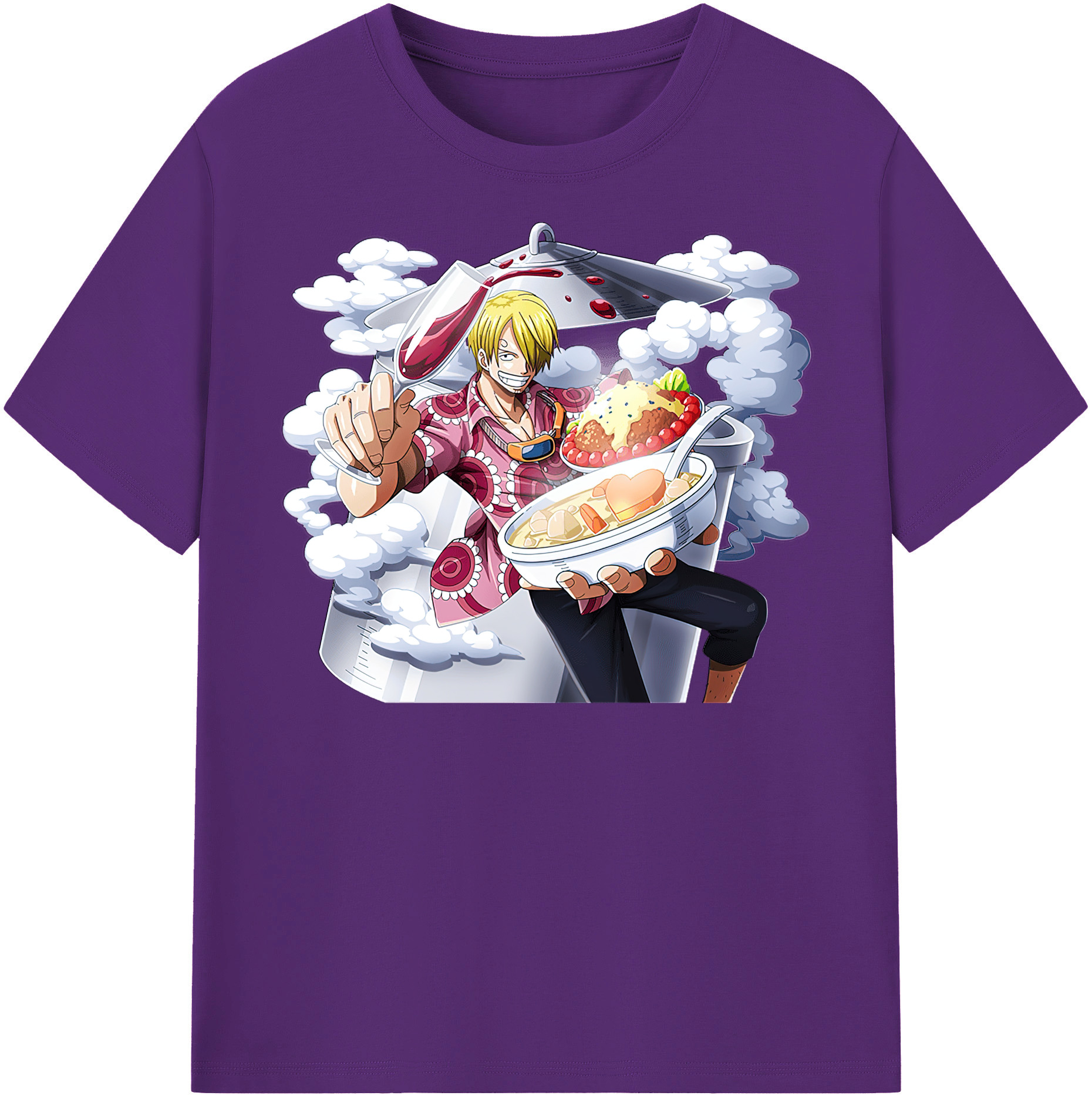 ワンピース サンジ ONE PIECE Sanji 綿100％半袖Tシャツ（フロントプリント）