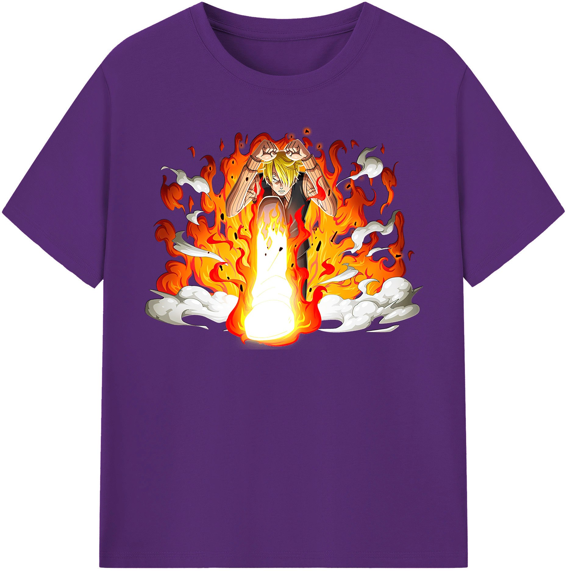ワンピース サンジ ONE PIECE Sanji 綿100％半袖Tシャツ（フロントプリント）