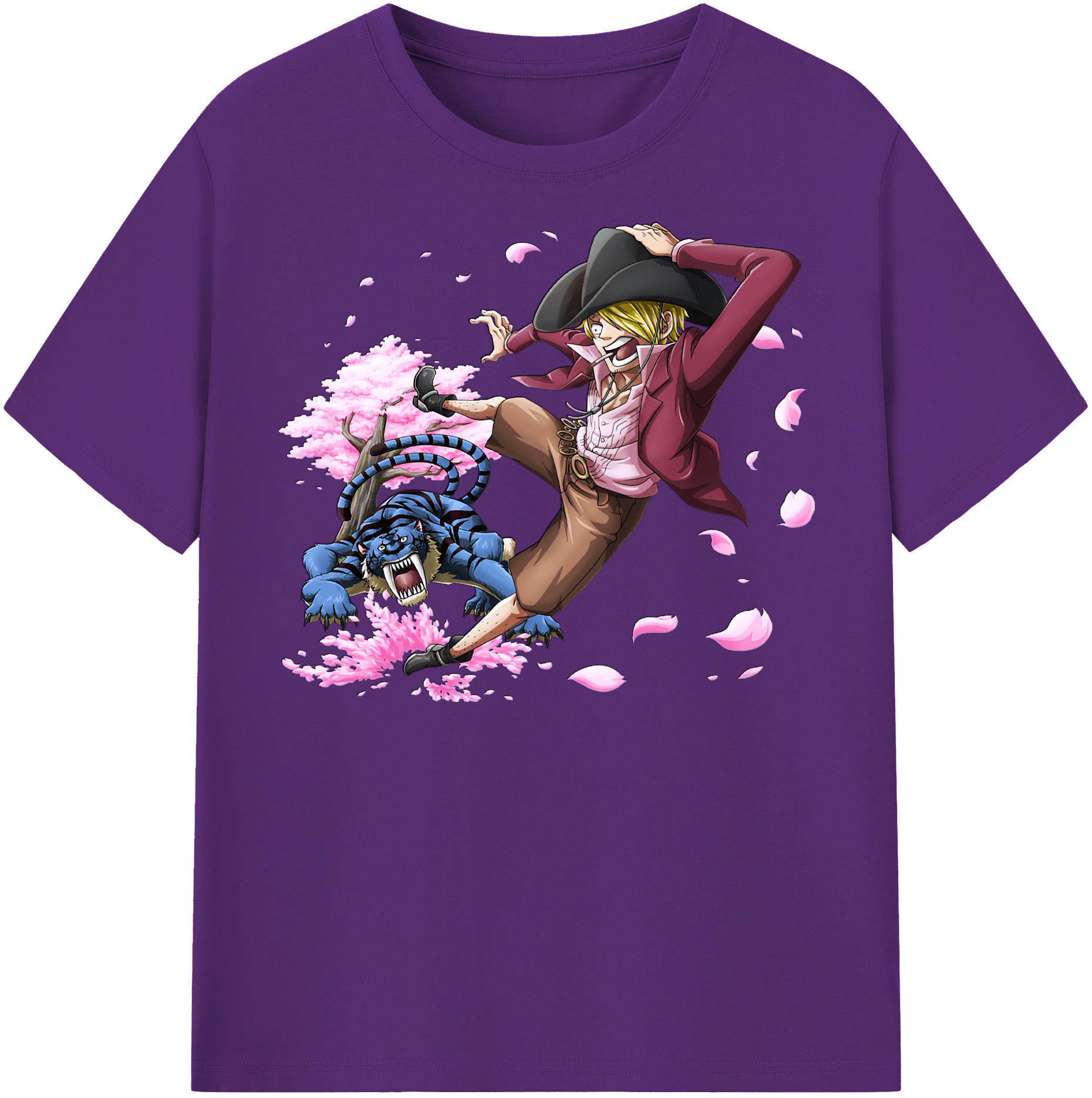 ワンピース サンジ ONE PIECE Sanji 綿100％半袖Tシャツ（フロントプリント）