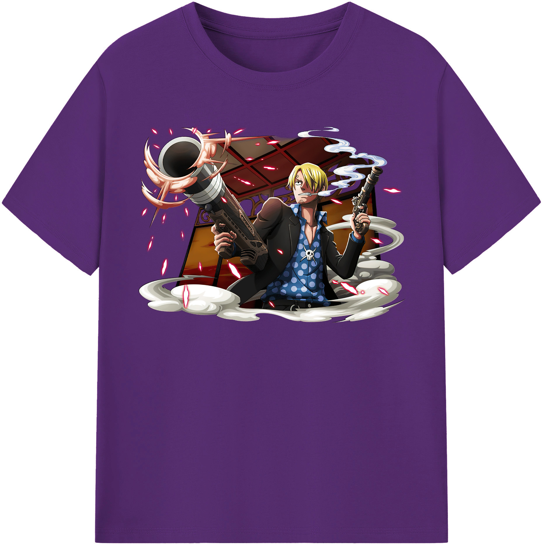 ワンピース サンジ ONE PIECE Sanji 綿100％半袖Tシャツ（フロントプリント）