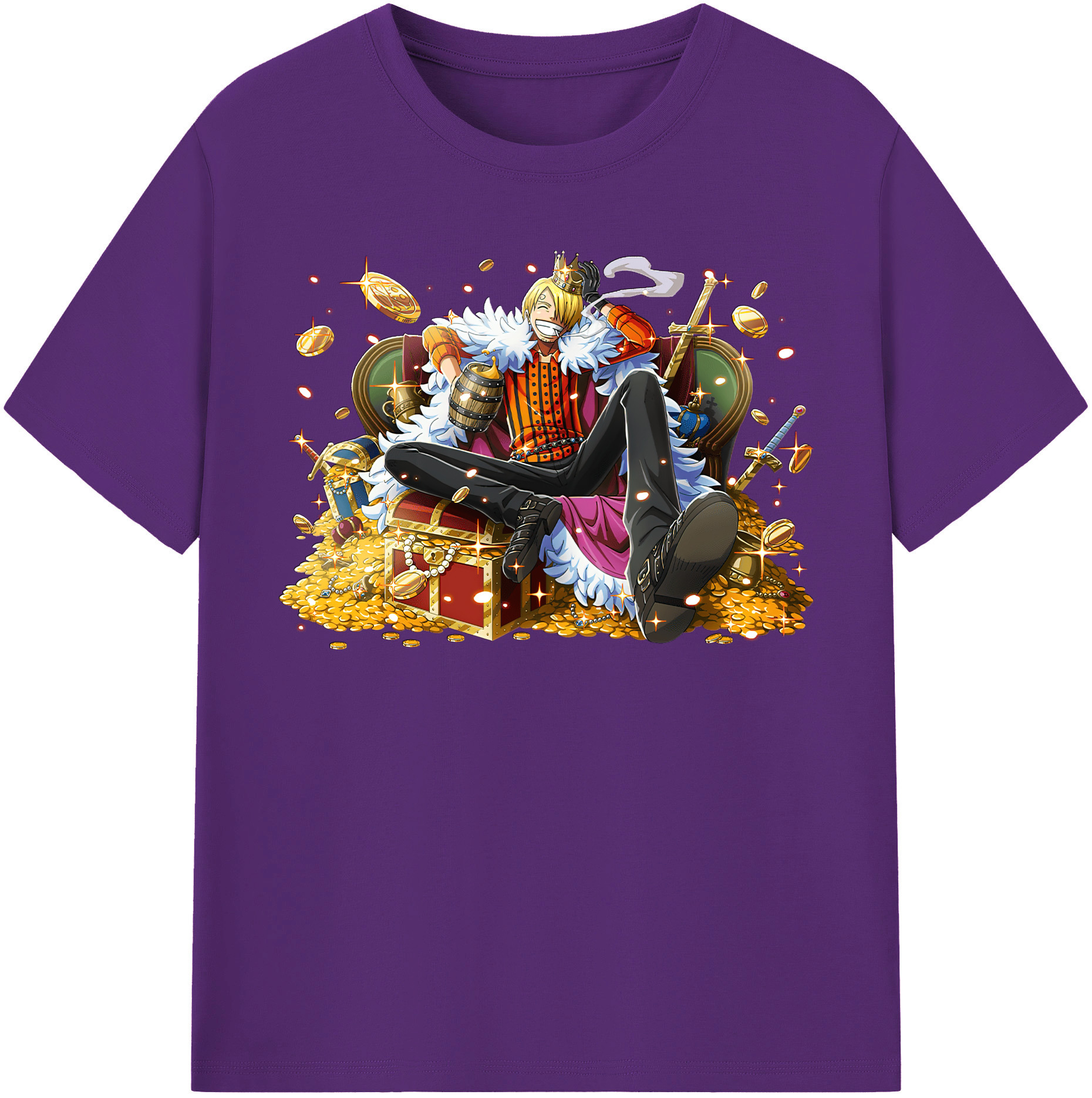ワンピース サンジ ONE PIECE Sanji 綿100％半袖Tシャツ（フロントプリント）