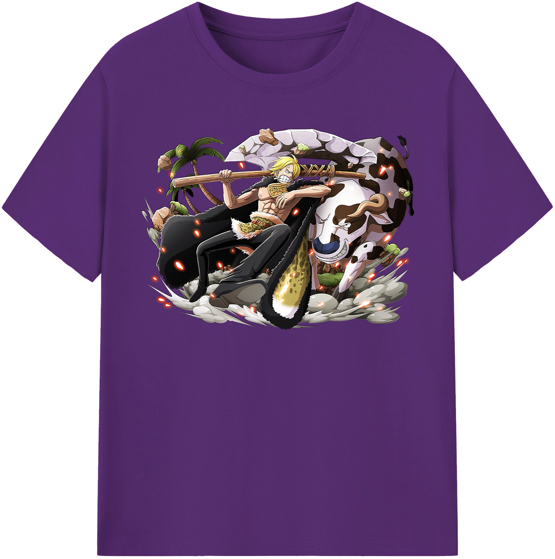 ワンピース サンジ ONE PIECE Sanji 綿100％半袖Tシャツ（フロントプリント）