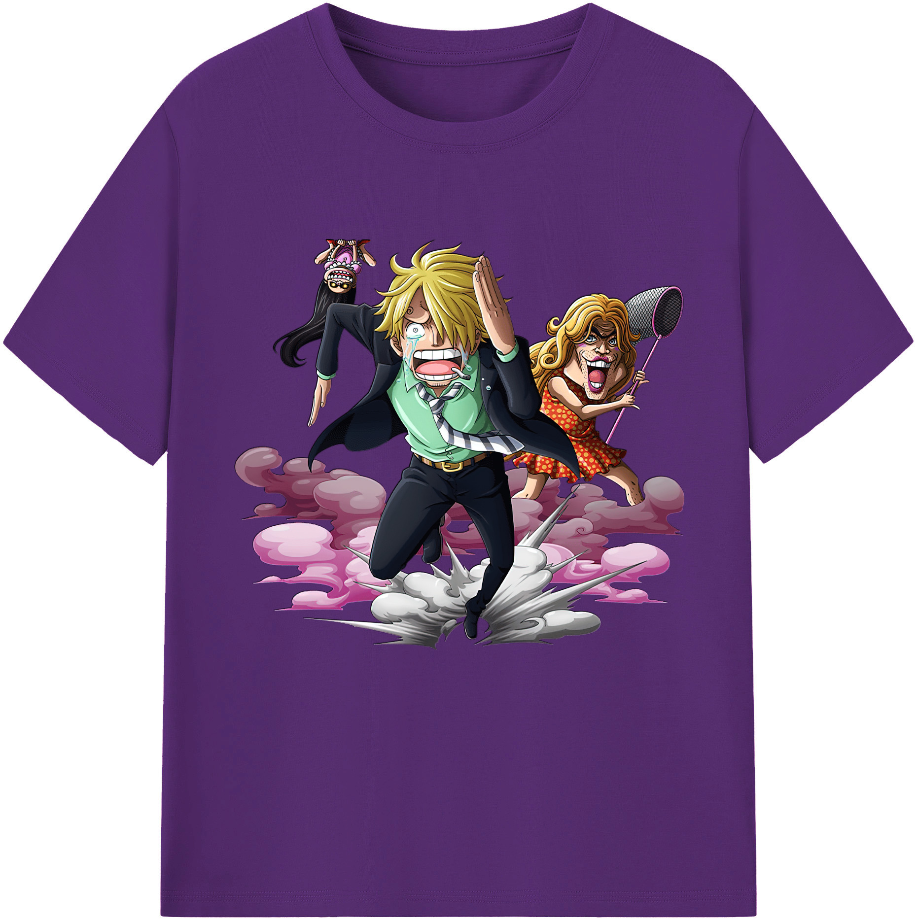 ワンピース サンジ ONE PIECE Sanji 綿100％半袖Tシャツ（フロントプリント）