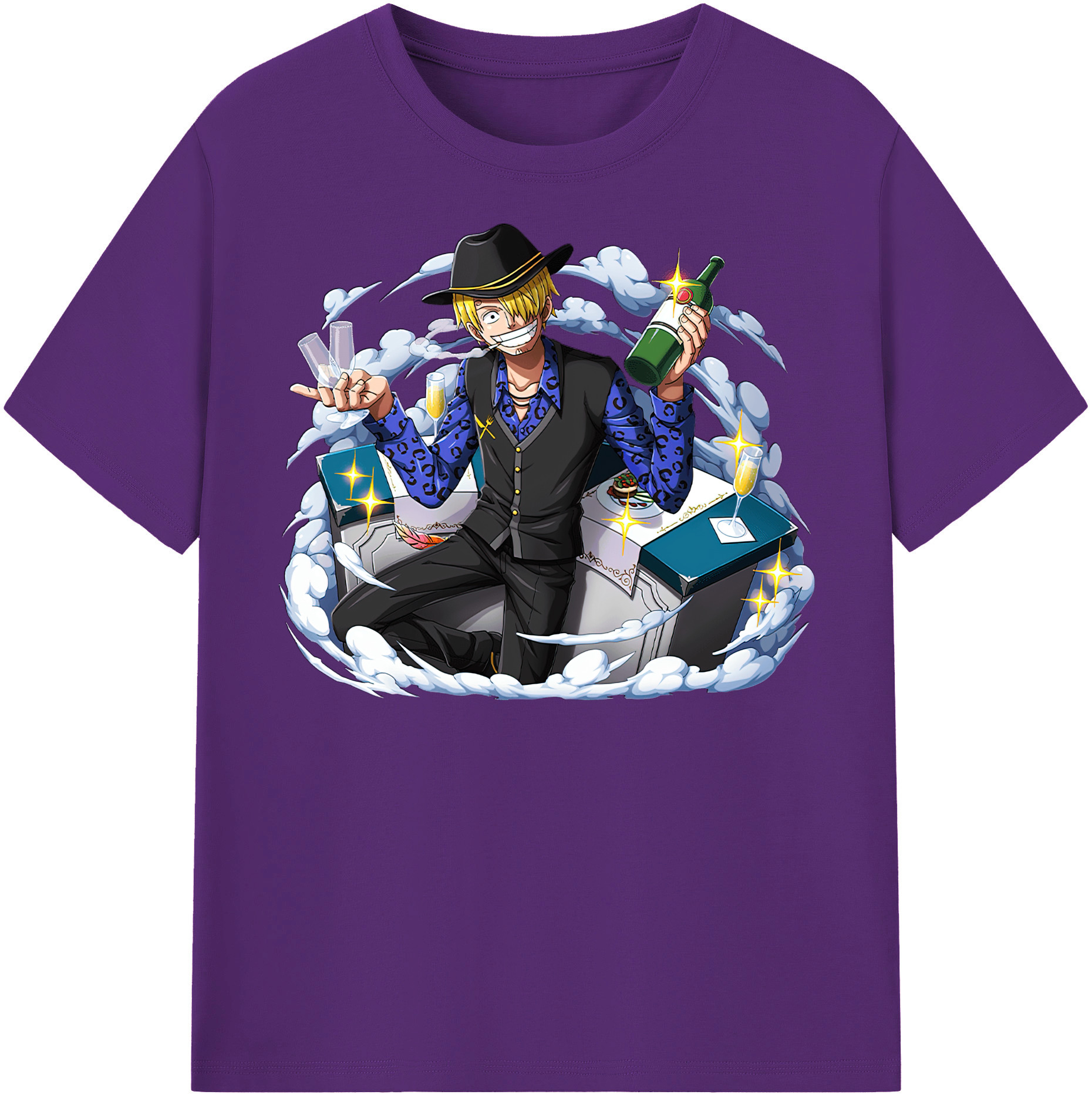 ワンピース サンジ ONE PIECE Sanji 綿100％半袖Tシャツ（フロントプリント）