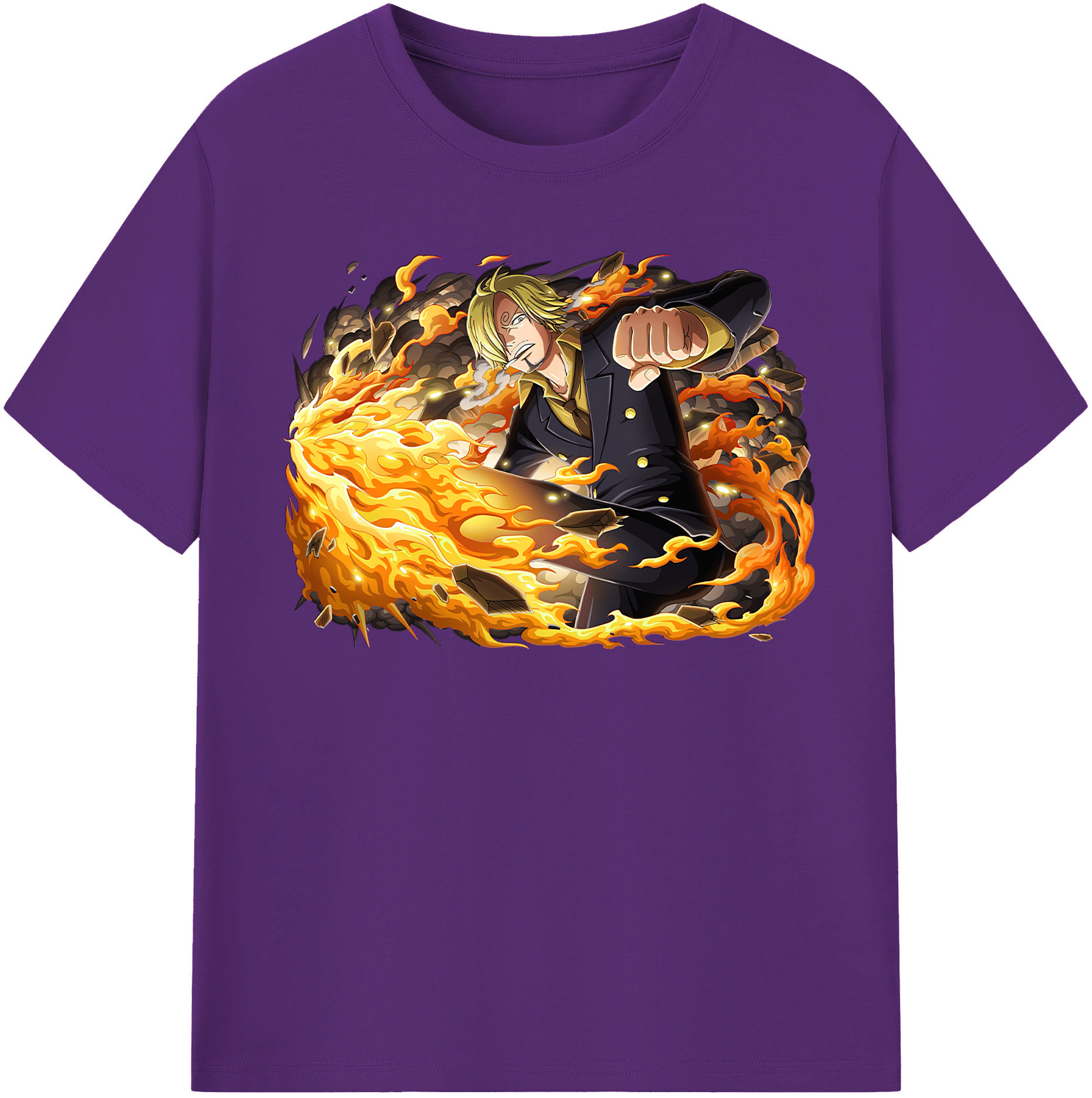 ワンピース サンジ ONE PIECE Sanji 綿100％半袖Tシャツ（フロントプリント）
