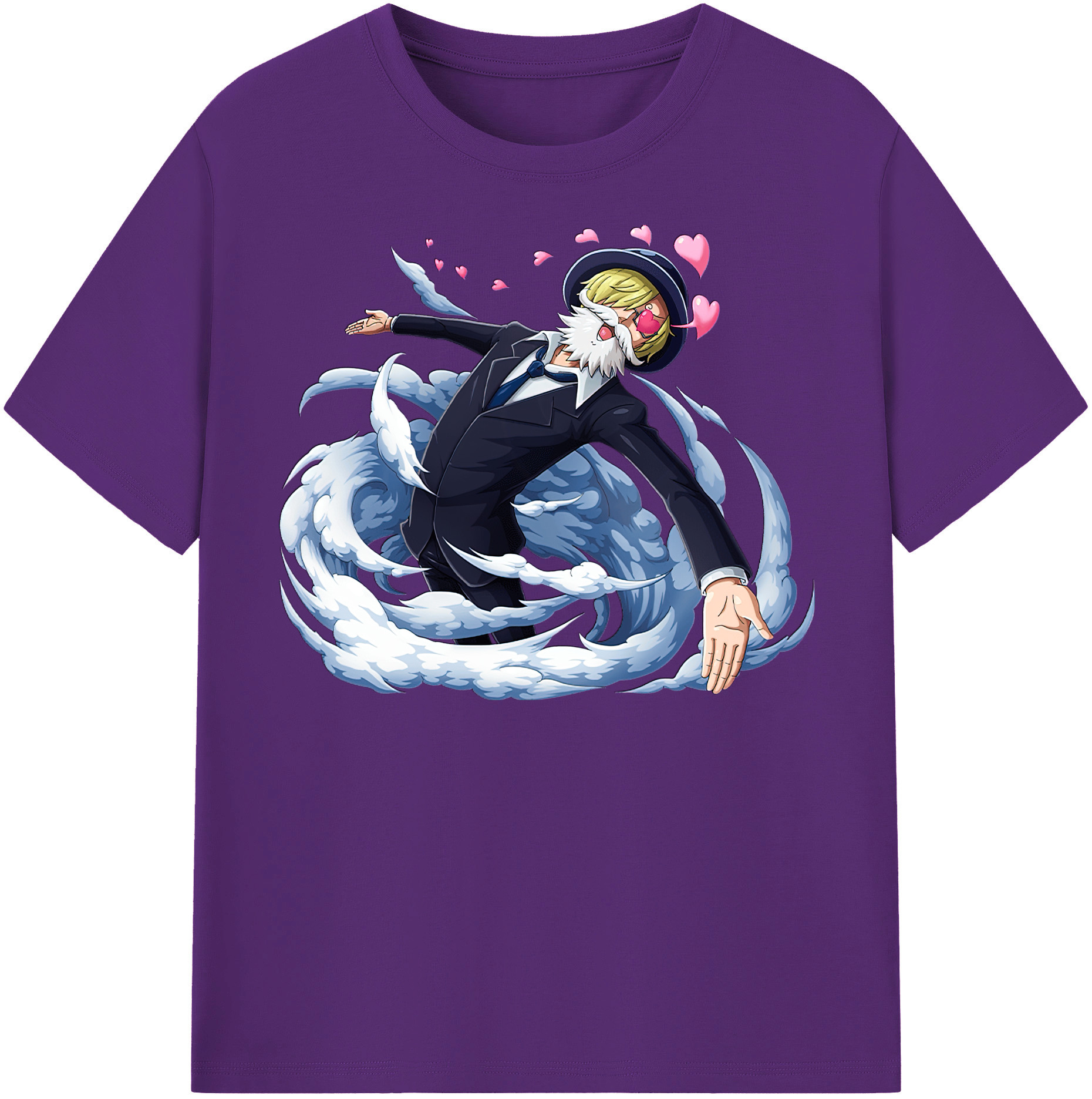 ワンピース サンジ ONE PIECE Sanji 綿100％半袖Tシャツ（フロントプリント）