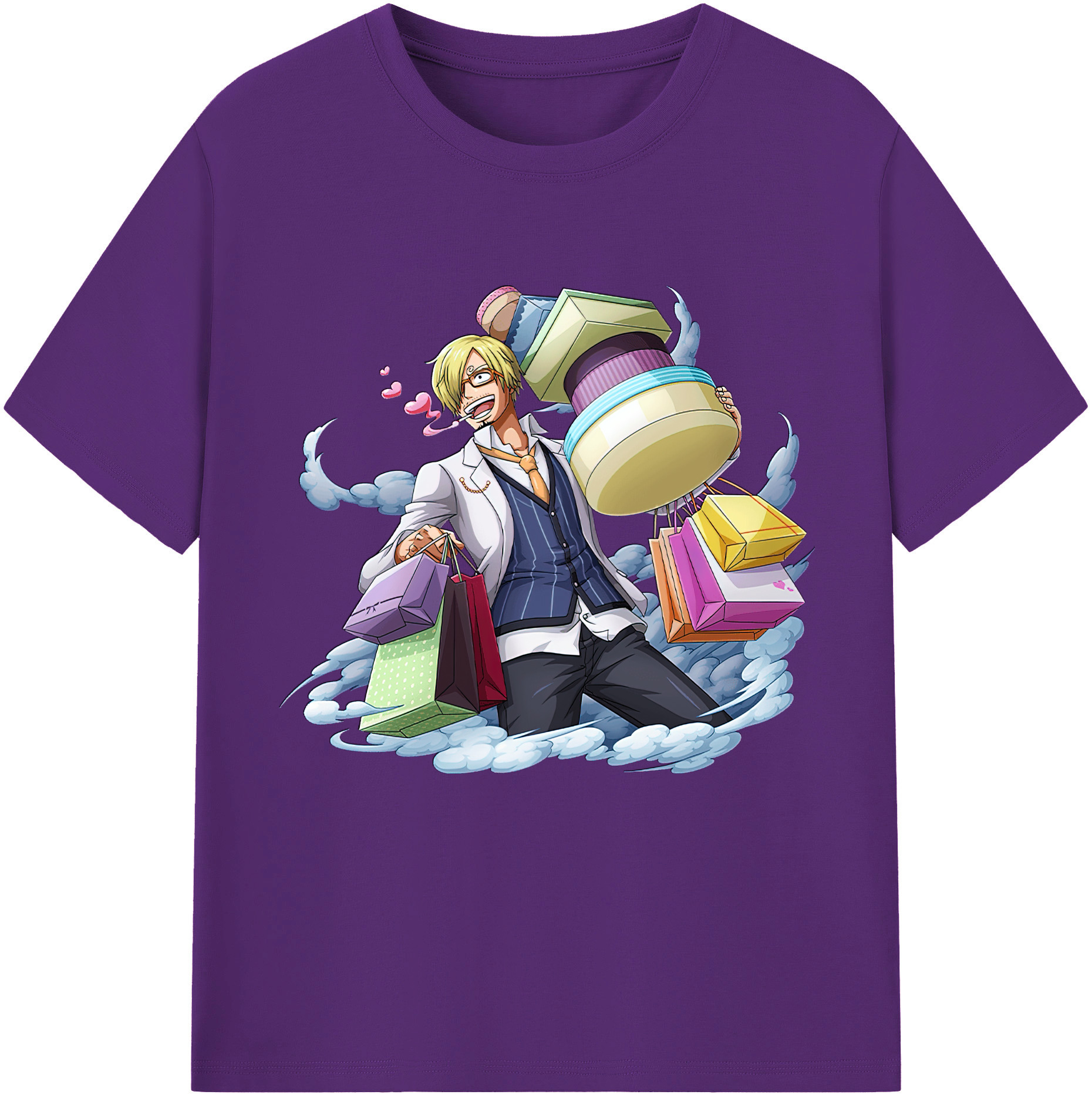 ワンピース サンジ ONE PIECE Sanji 綿100％半袖Tシャツ（フロントプリント）