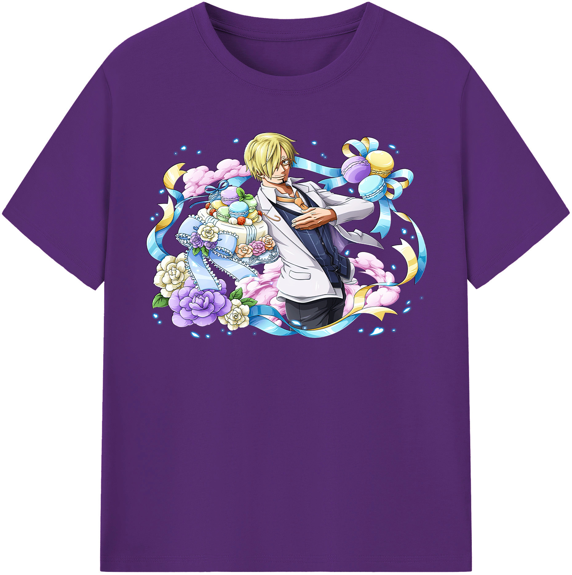 ワンピース サンジ ONE PIECE Sanji 綿100％半袖Tシャツ（フロントプリント）