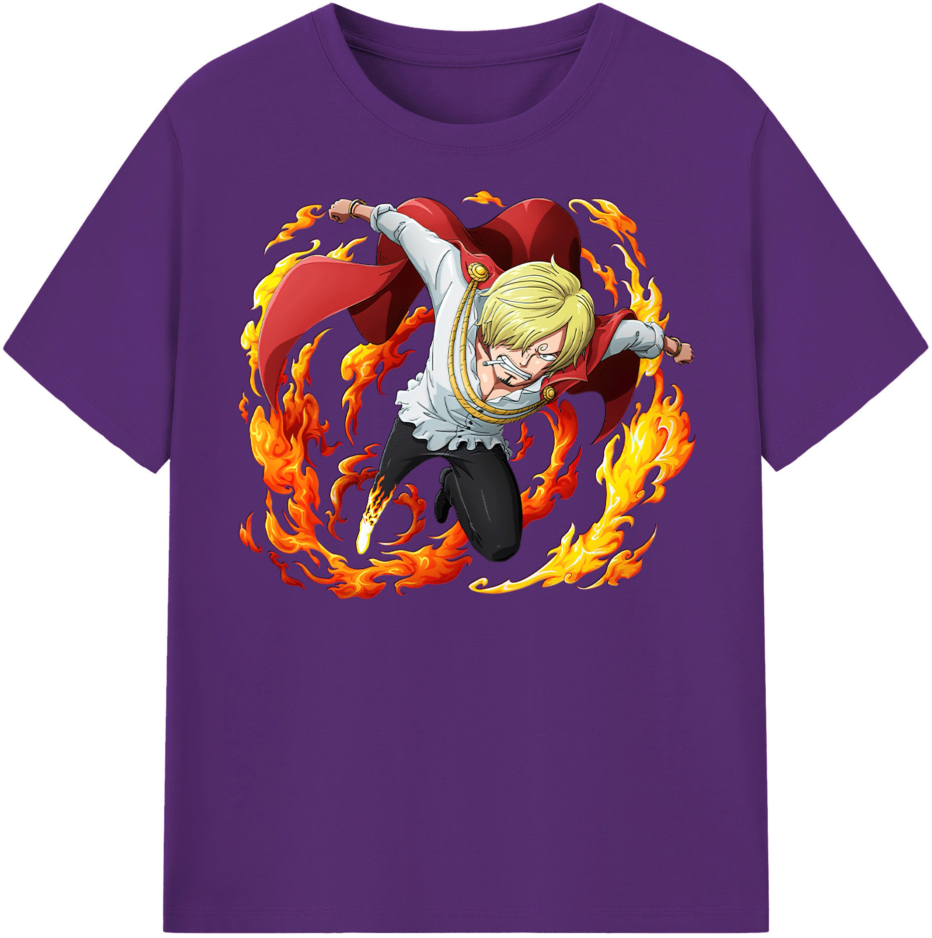 ワンピース サンジ ONE PIECE Sanji 綿100％半袖Tシャツ（フロントプリント）