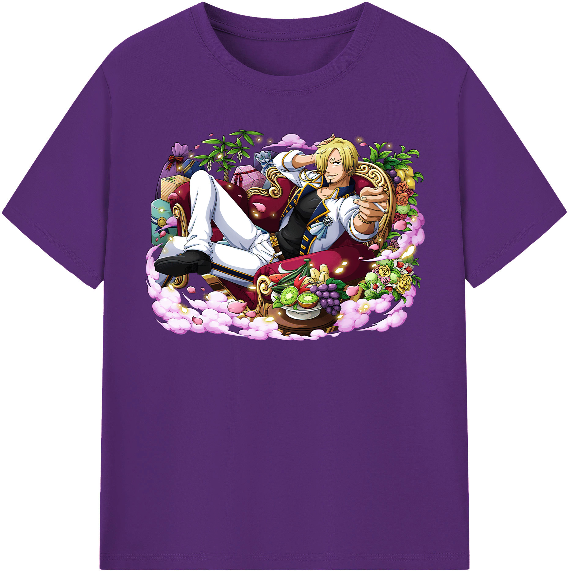 ワンピース サンジ ONE PIECE Sanji 綿100％半袖Tシャツ（フロントプリント）