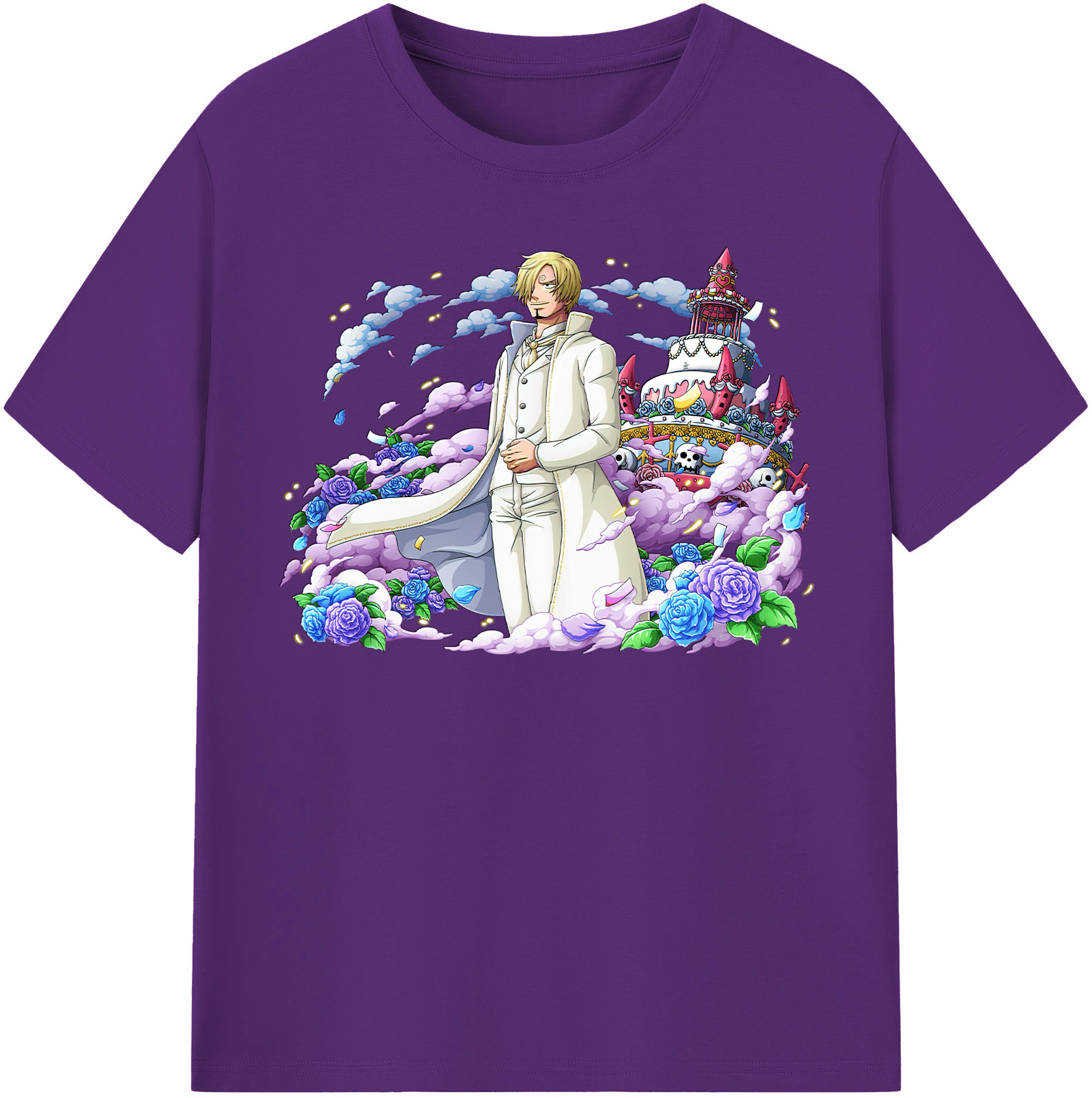 ワンピース サンジ ONE PIECE Sanji 綿100％半袖Tシャツ（フロントプリント）