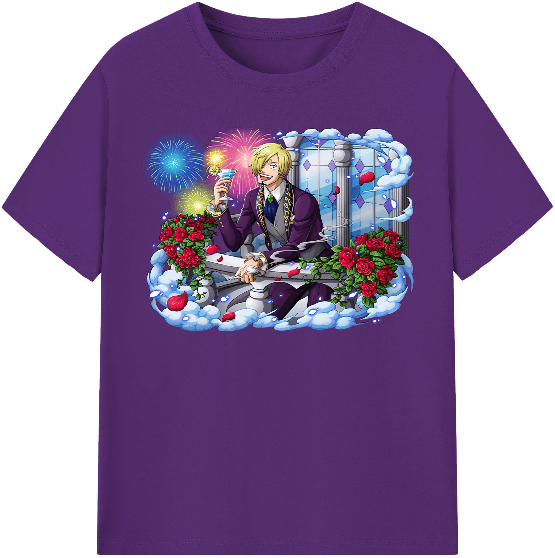 ワンピース サンジ ONE PIECE Sanji 綿100％半袖Tシャツ（フロントプリント）