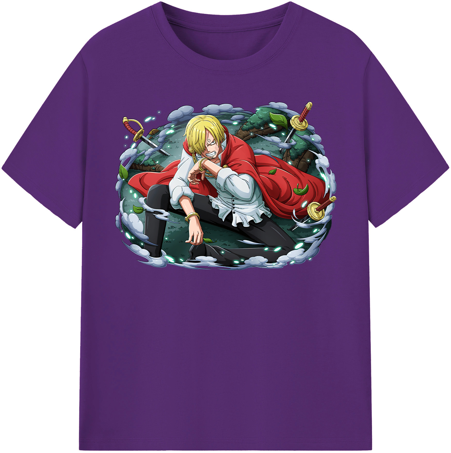 ワンピース サンジ ONE PIECE Sanji 綿100％半袖Tシャツ（フロントプリント）