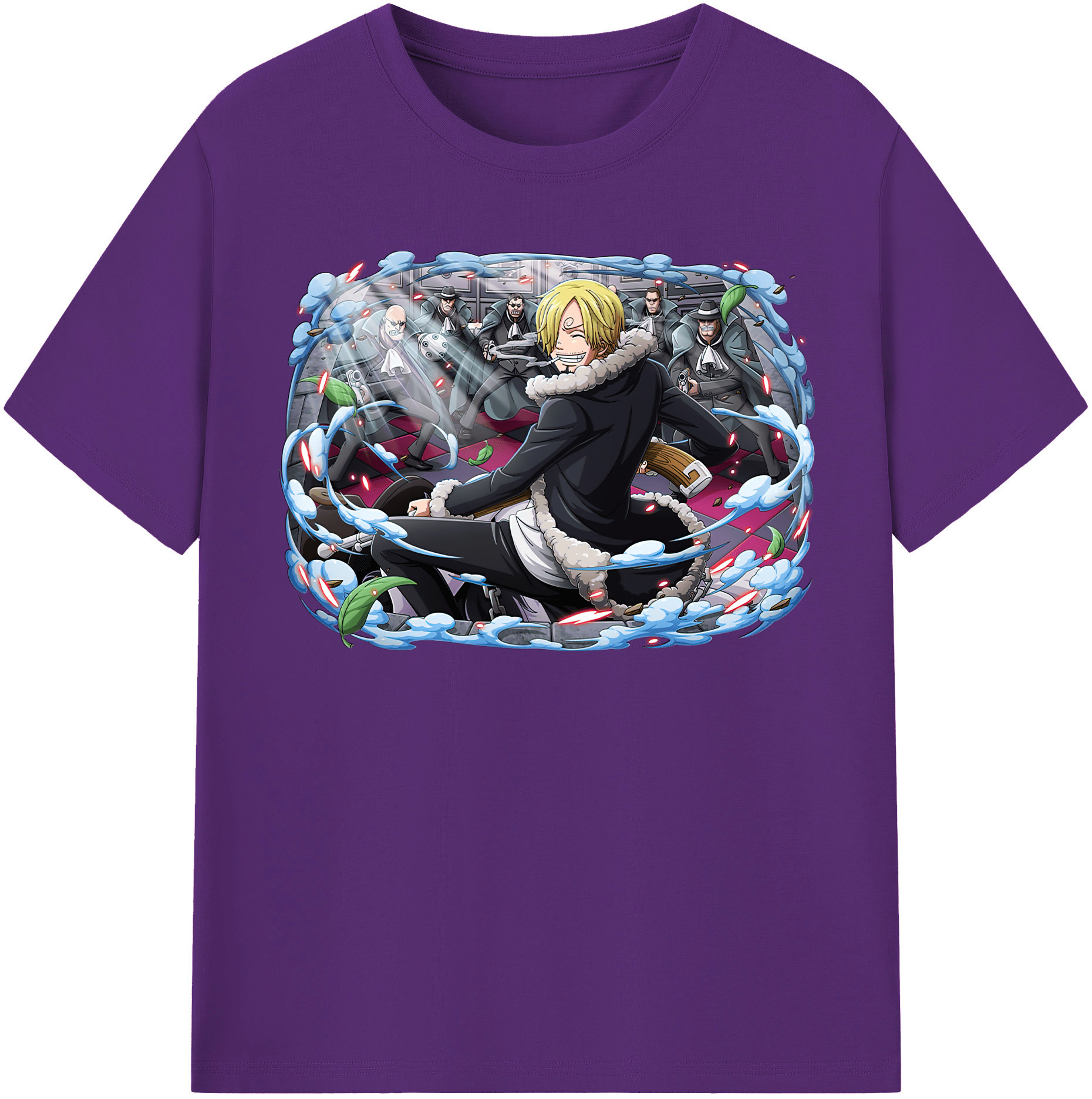 ワンピース サンジ ONE PIECE Sanji 綿100％半袖Tシャツ（フロントプリント）