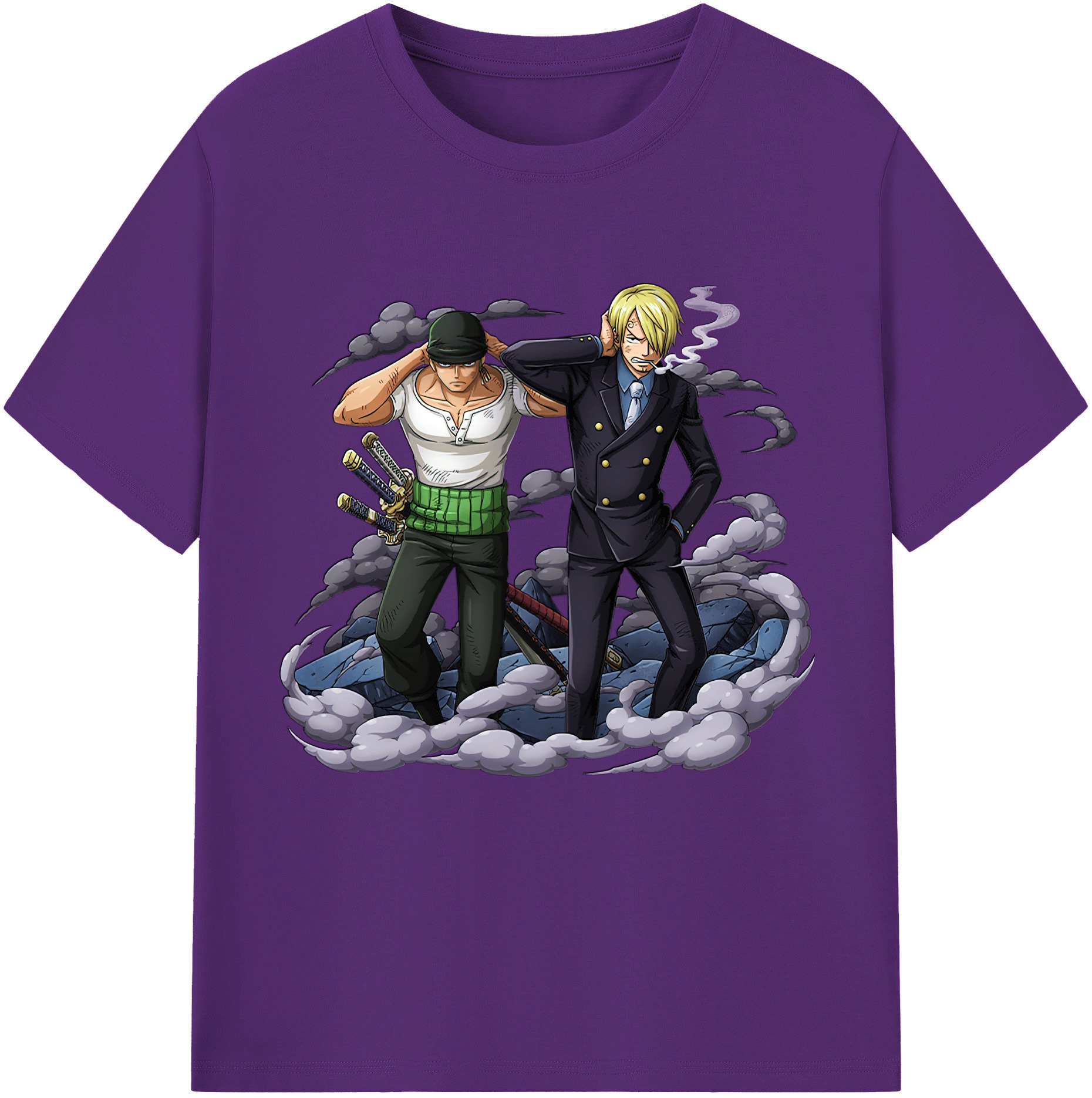 ワンピース サンジ ONE PIECE Sanji 綿100％半袖Tシャツ（フロントプリント）