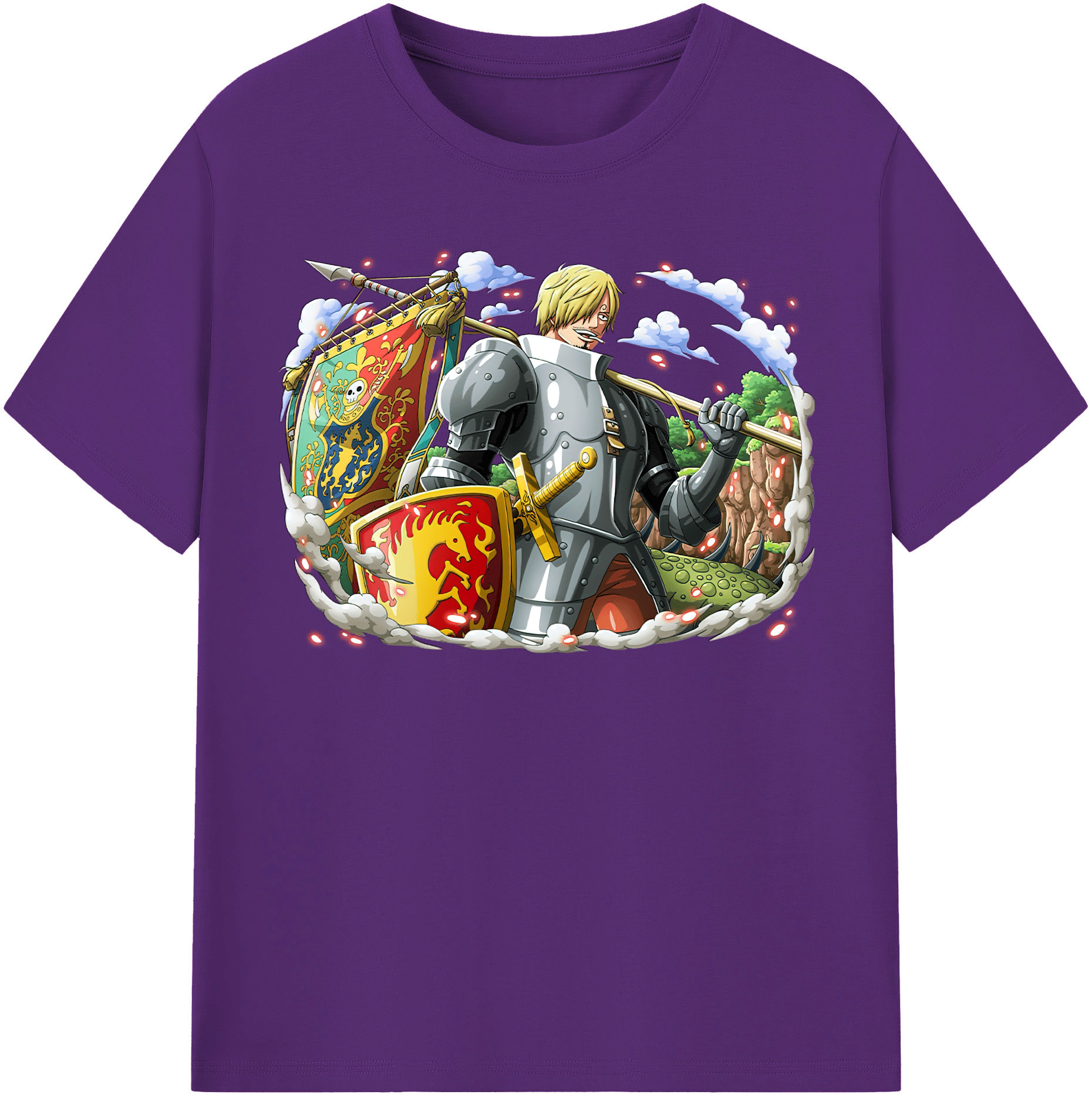 ワンピース サンジ ONE PIECE Sanji 綿100％半袖Tシャツ（フロントプリント）