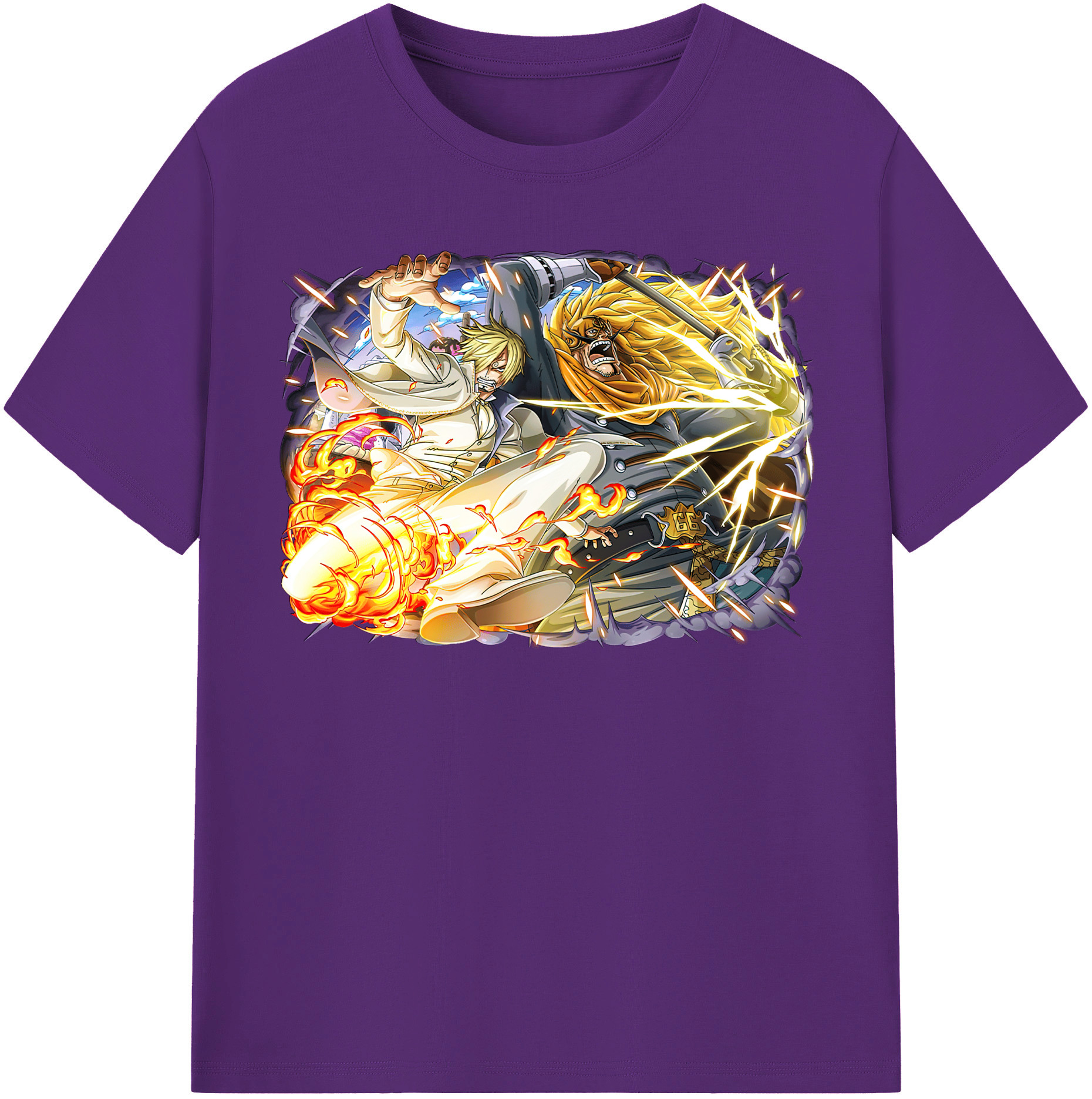 ワンピース サンジ ONE PIECE Sanji 綿100％半袖Tシャツ（フロントプリント）